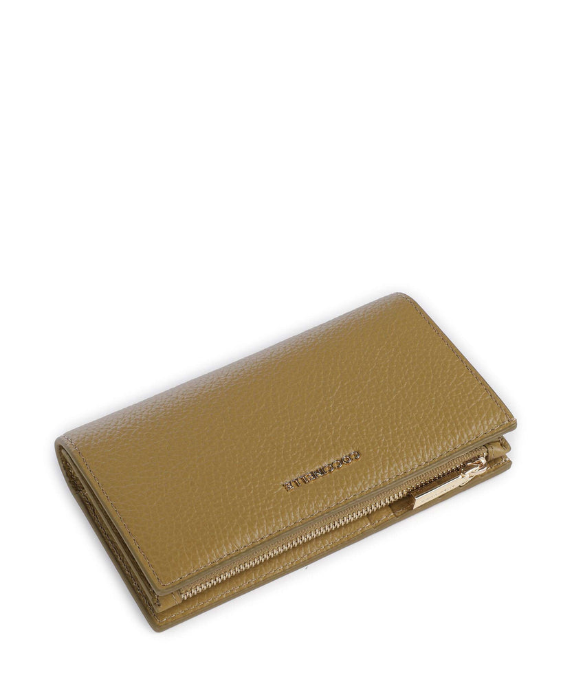 Coccinelle Metallic Soft RFID Wallet seagrass