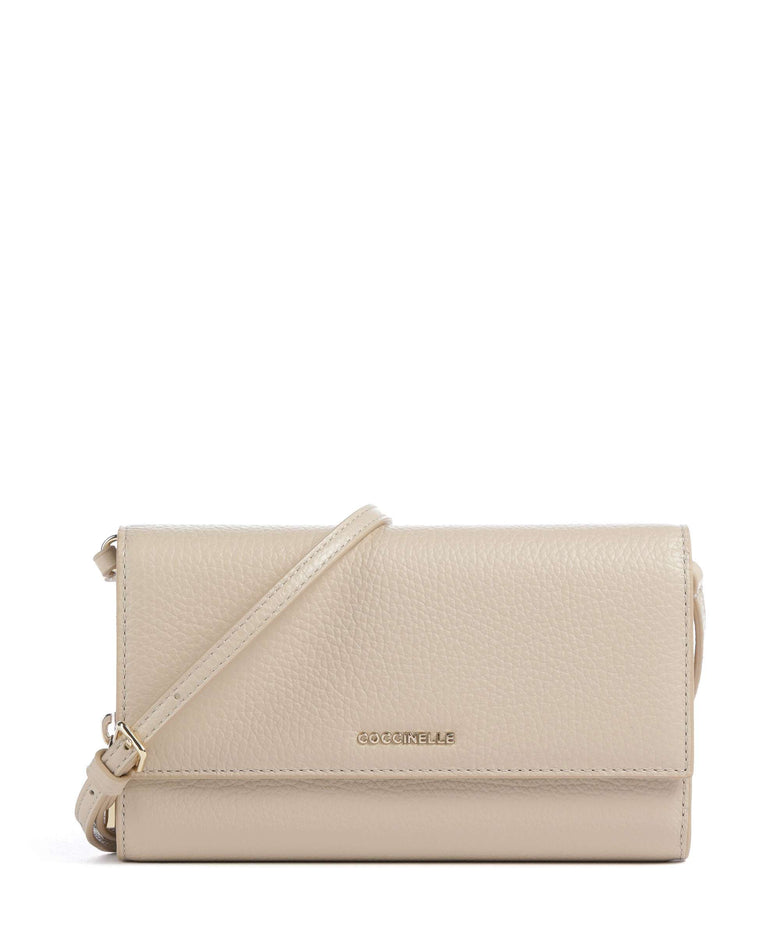 Coccinelle Metallic Soft Wallet sandshell