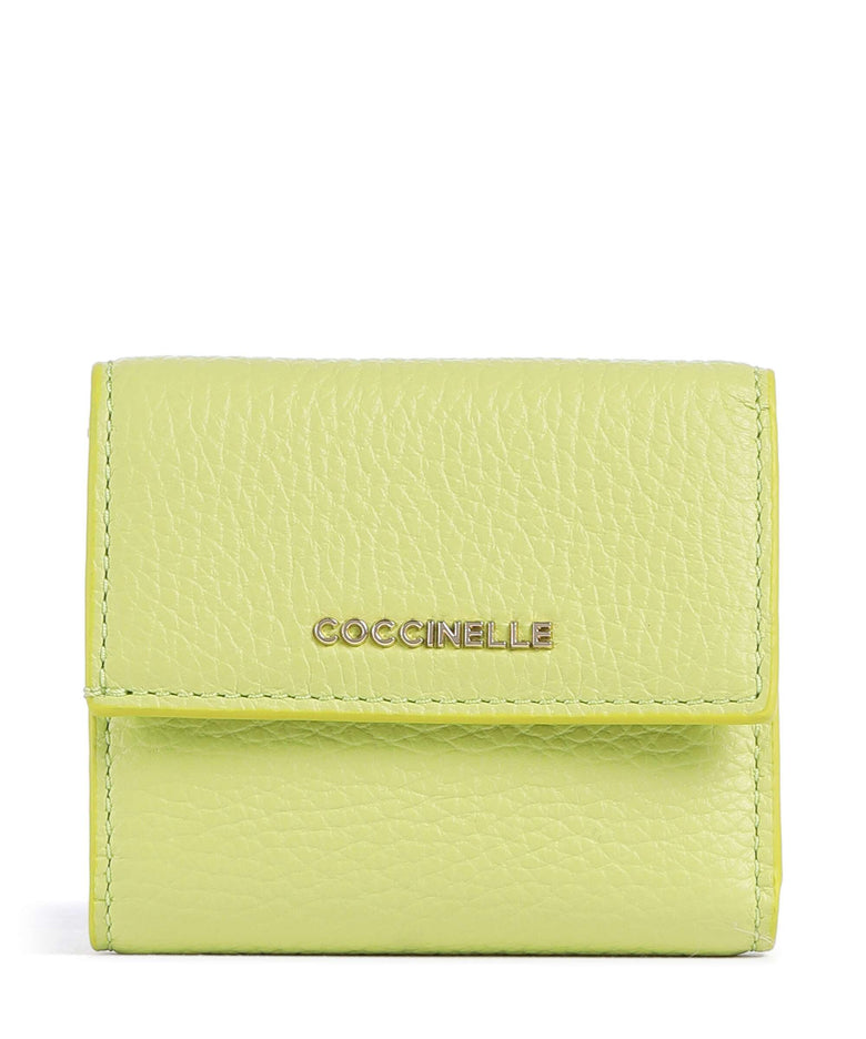 Coccinelle Metallic Soft Wallet green glow