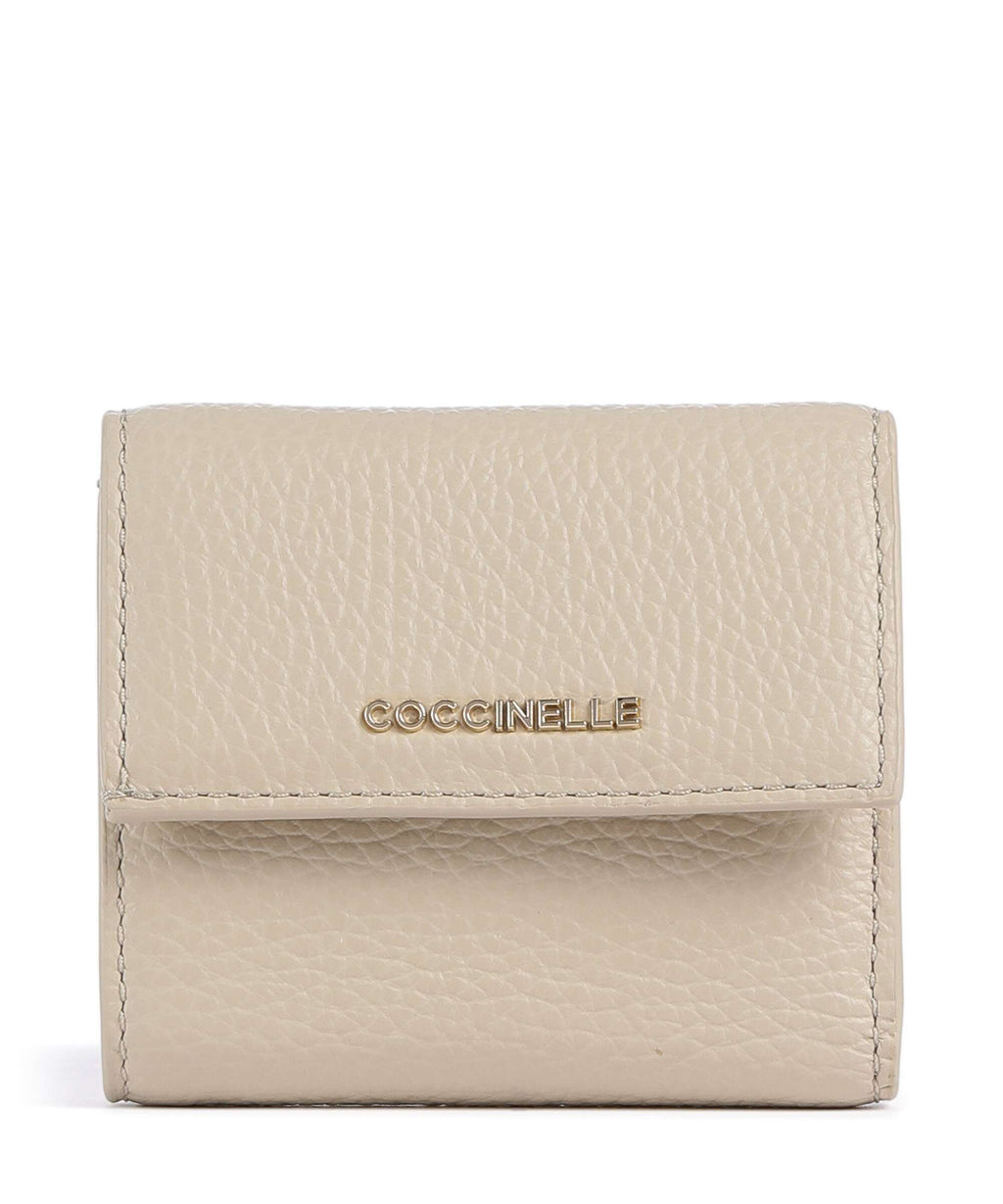 Coccinelle Metallic Soft Wallet sandshell