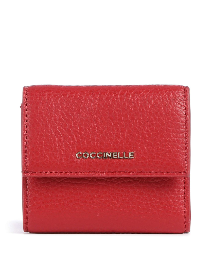 Coccinelle Metallic Soft RFID Wallet scarlet