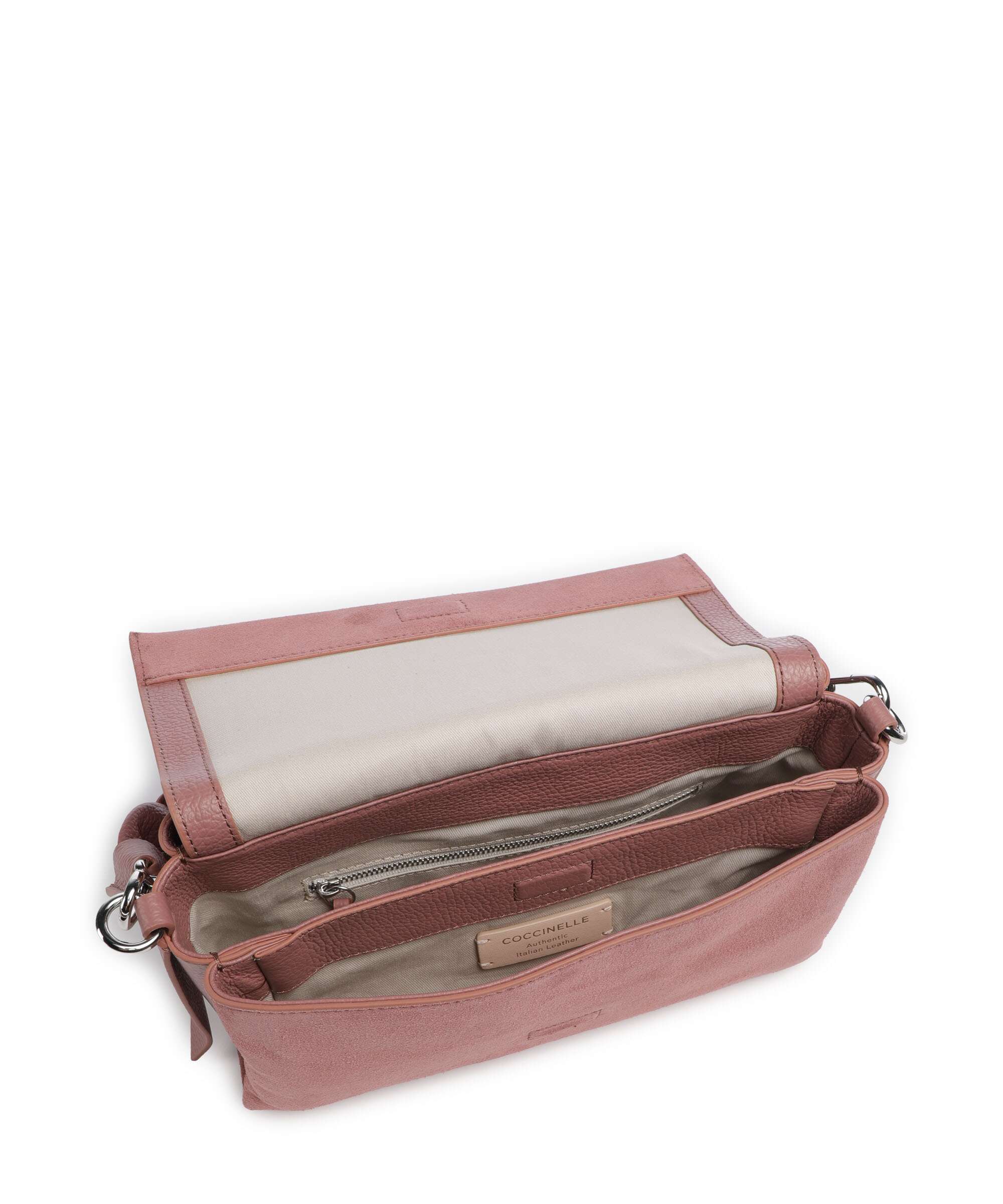 Coccinelle Boheme Suede Shoulder bag winter rose