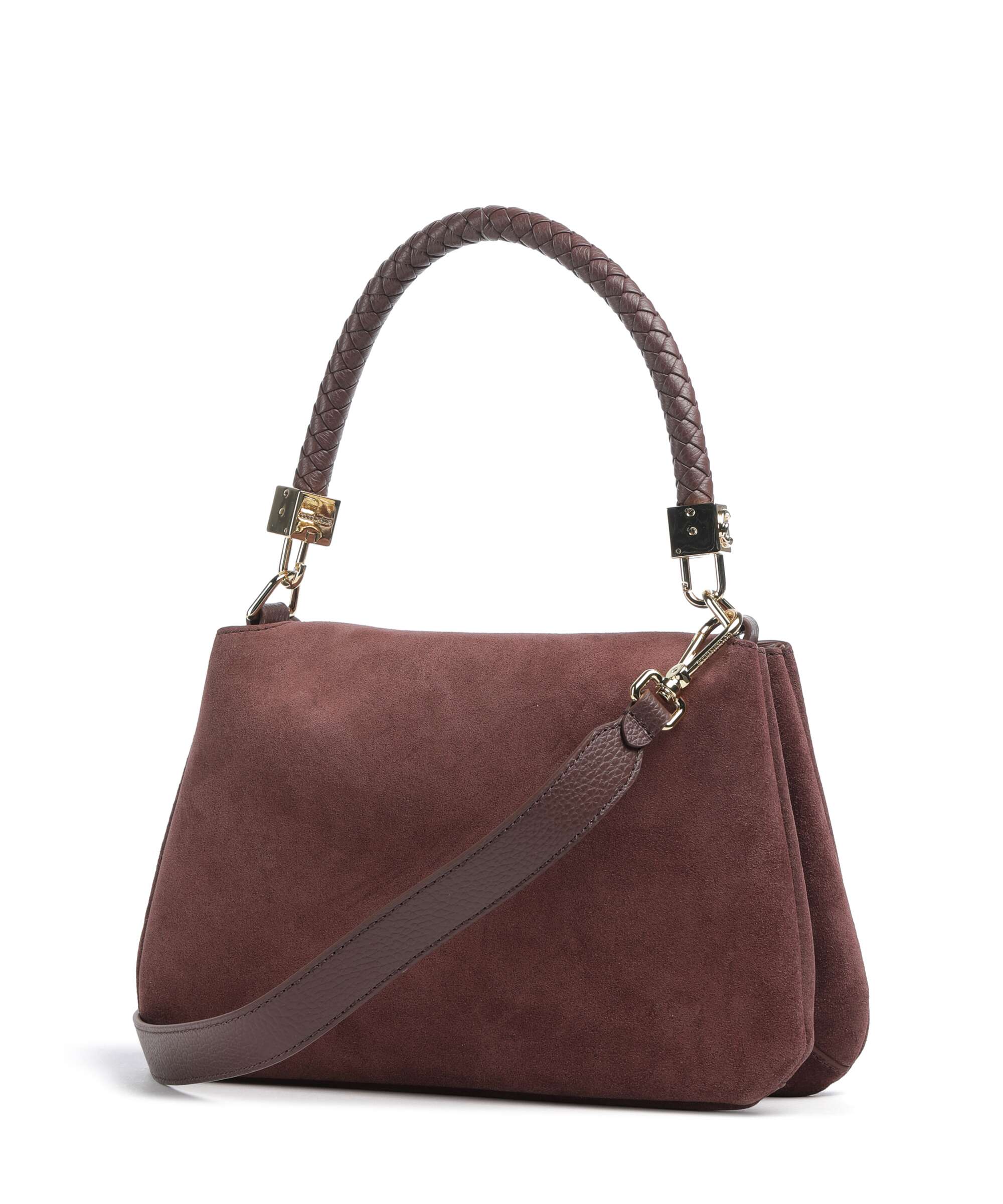 Coccinelle Tiggy Suede Shoulder bag berry