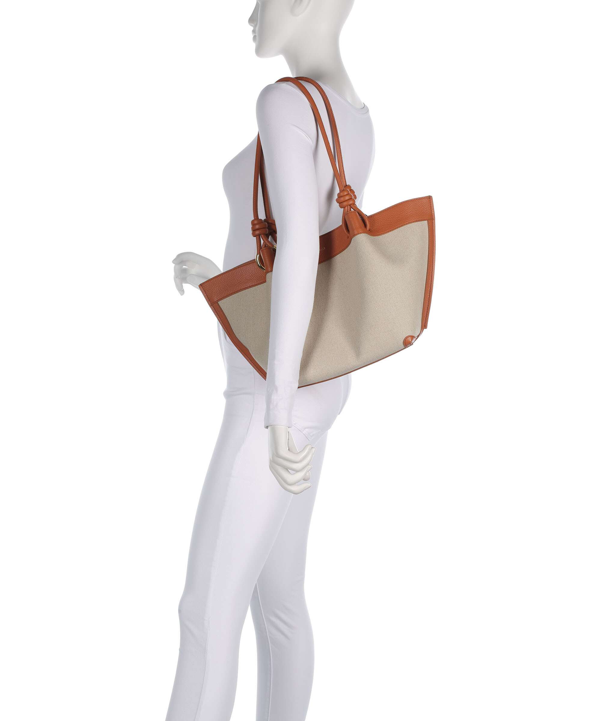 Coccinelle Finn Canvas Hobo bag natural/crab