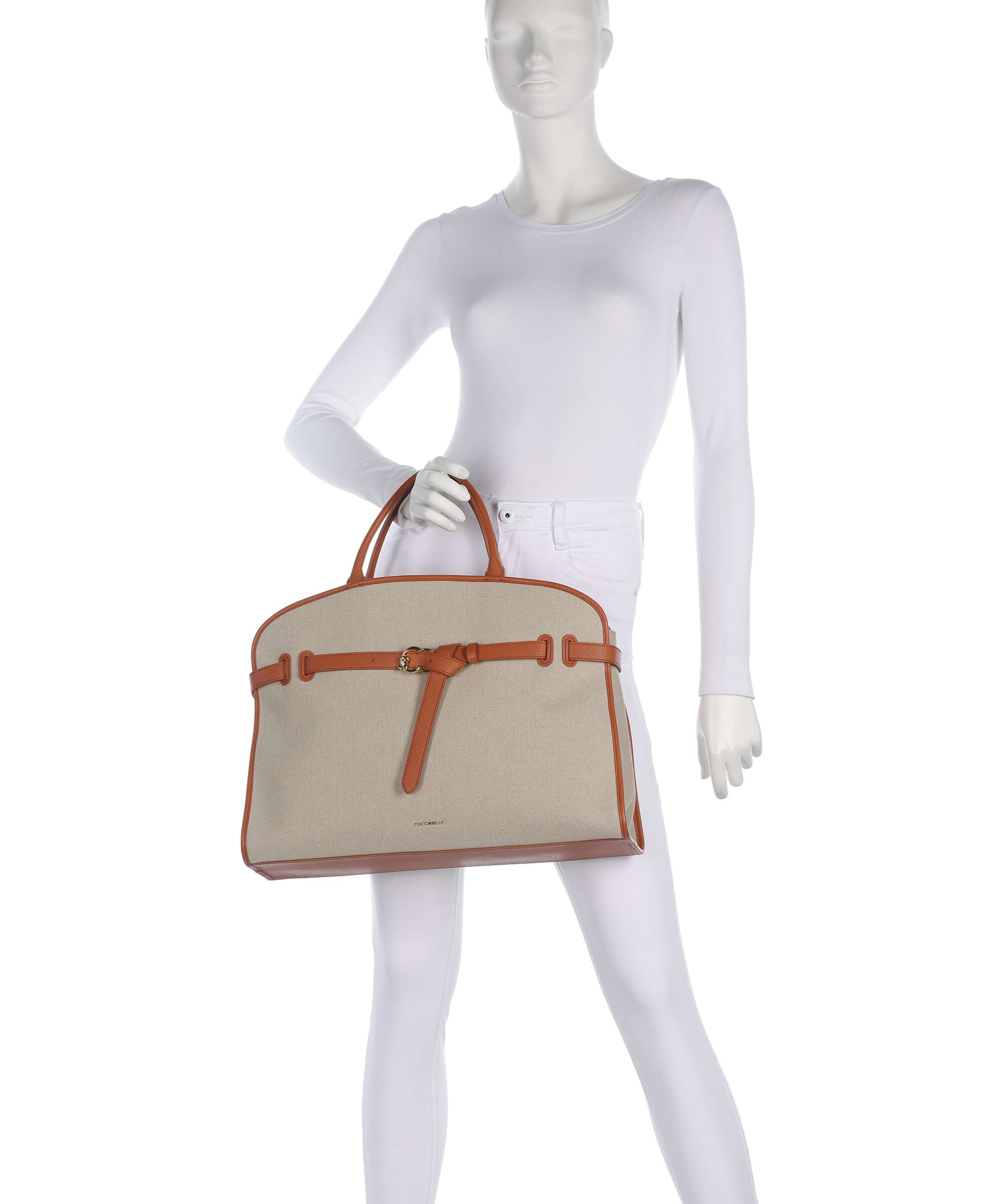 Coccinelle Sabine Canvas Handbag natural/crab