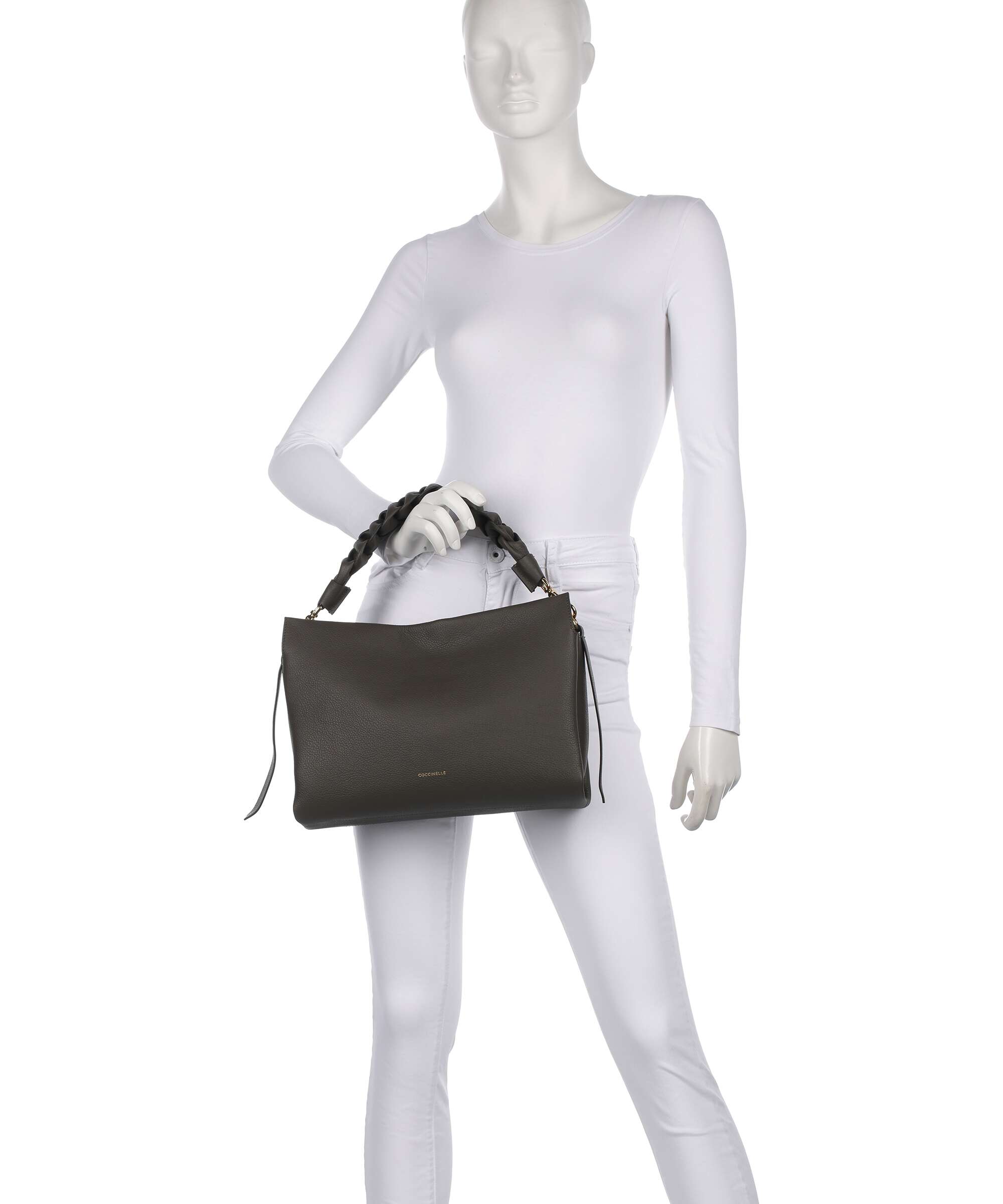 Coccinelle Boheme Grana Double Hobo bag fango/honey