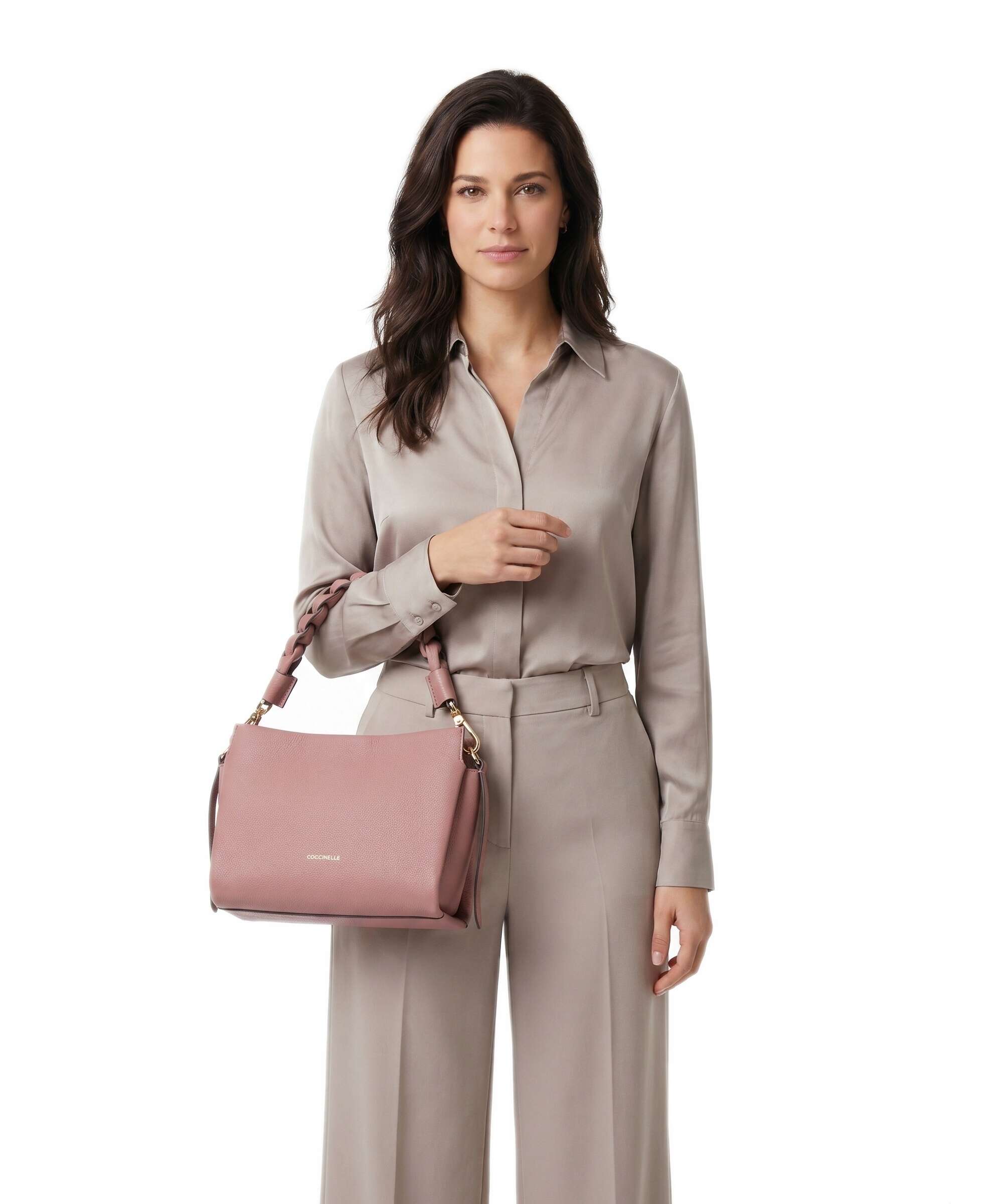 Coccinelle Boheme Grana Double Handbag winter rose/berry