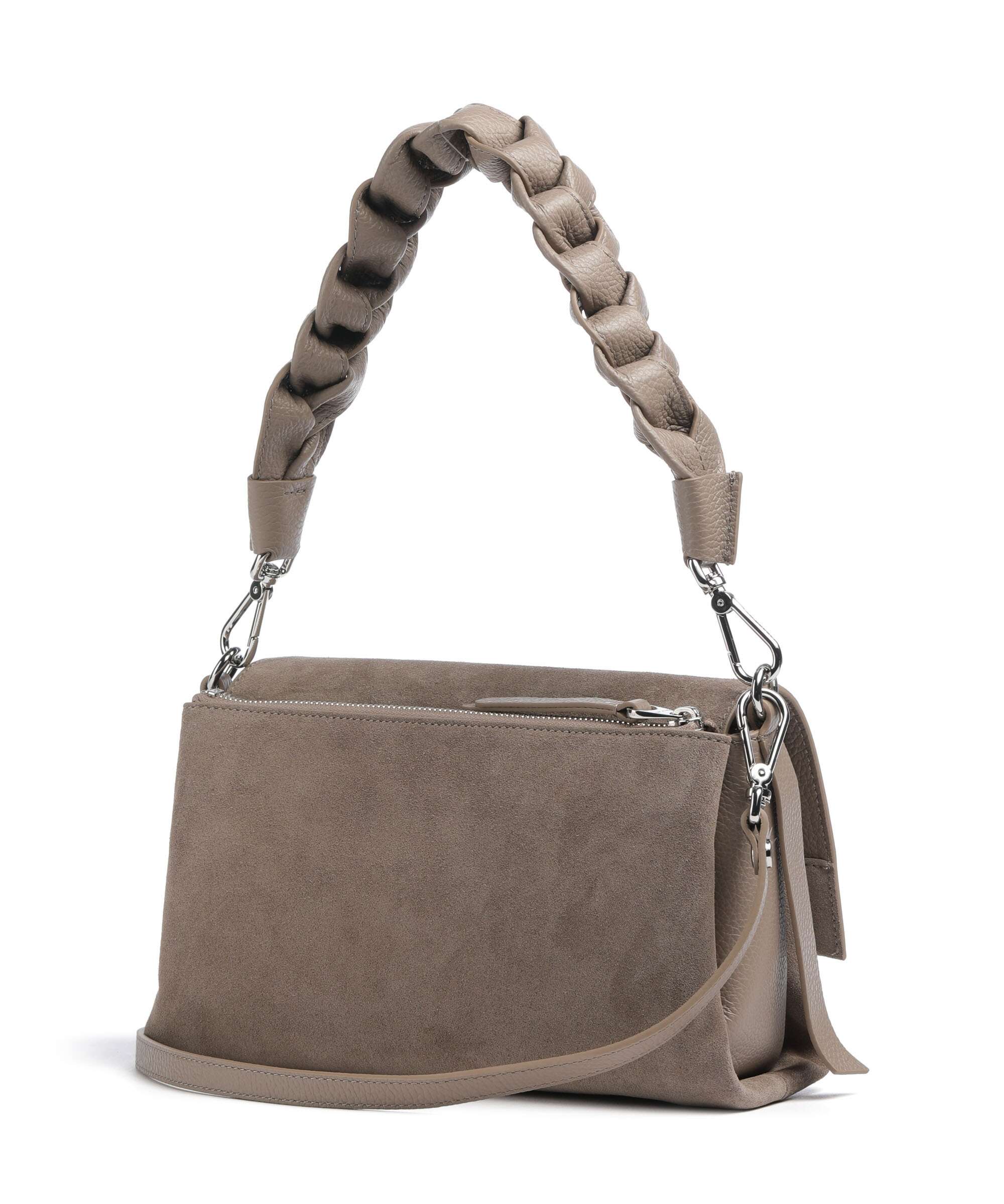 Coccinelle Boheme Suede Shoulder bag warm taupe