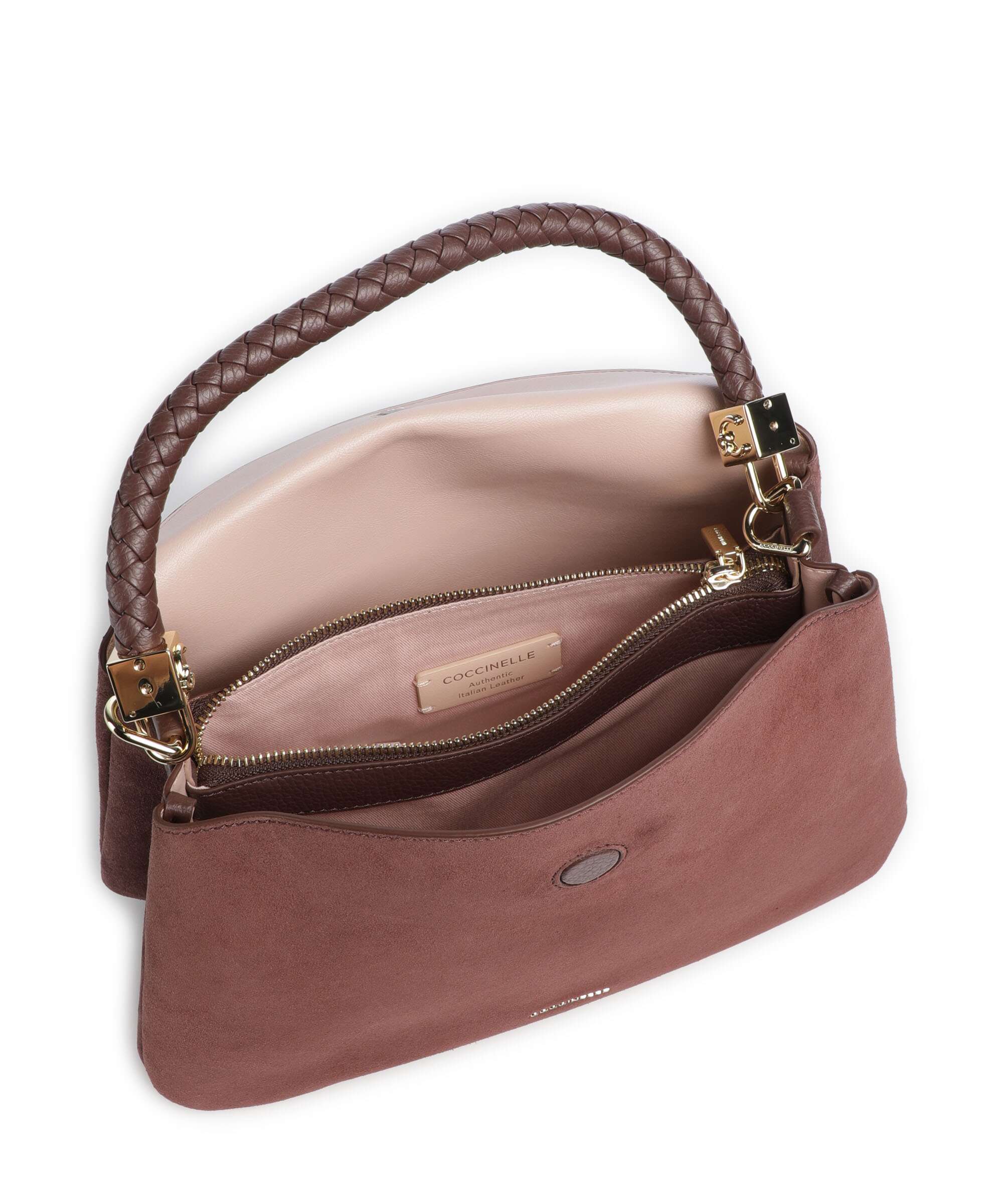 Coccinelle Tiggy Suede Handbag berry