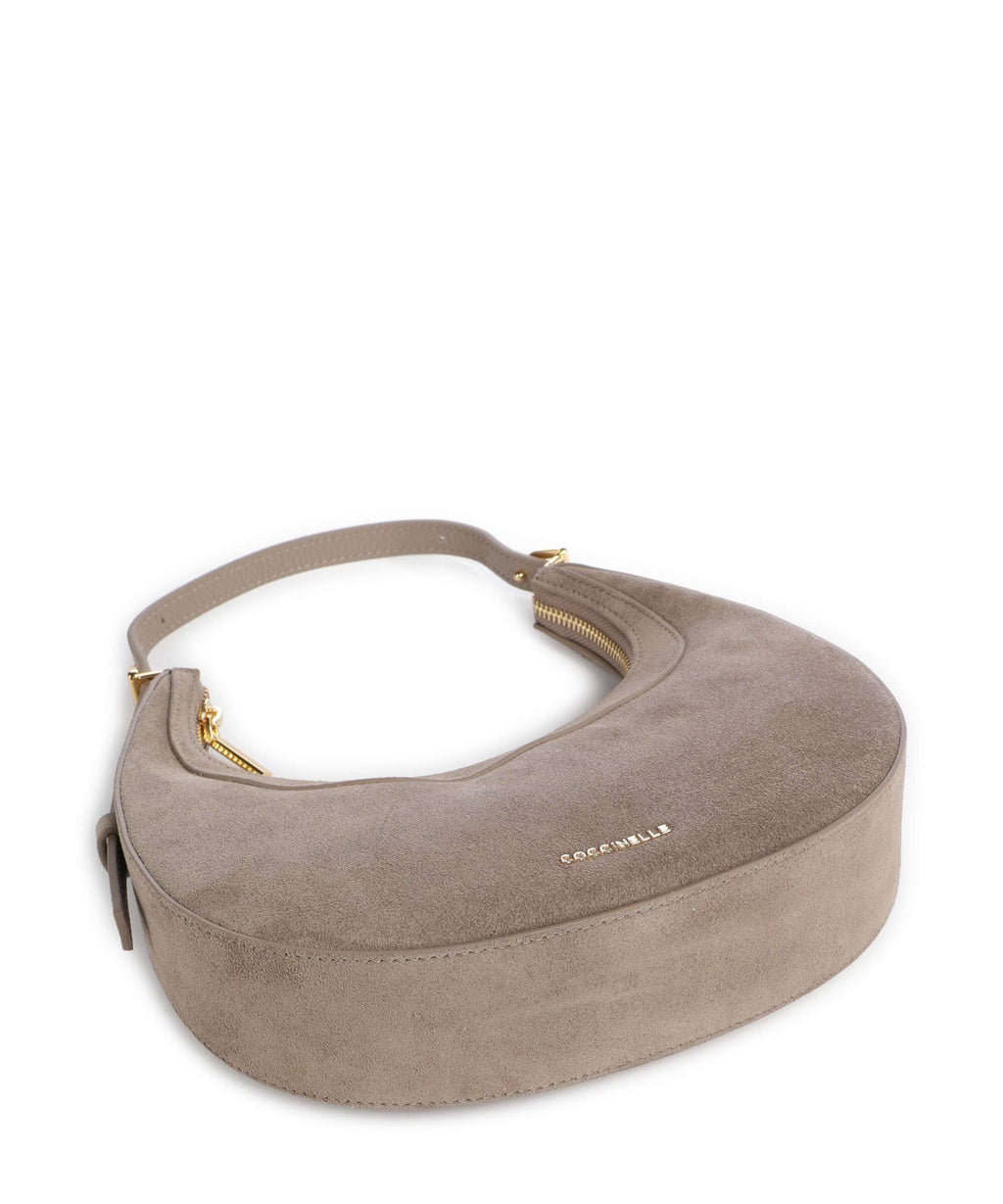 Coccinelle Whisper Suede Shoulder bag warm taupe