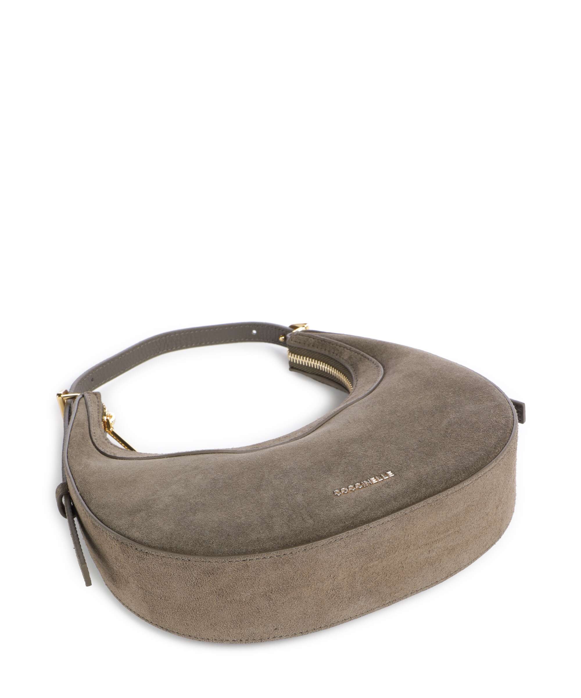 Coccinelle Whisper Suede Shoulder bag fango
