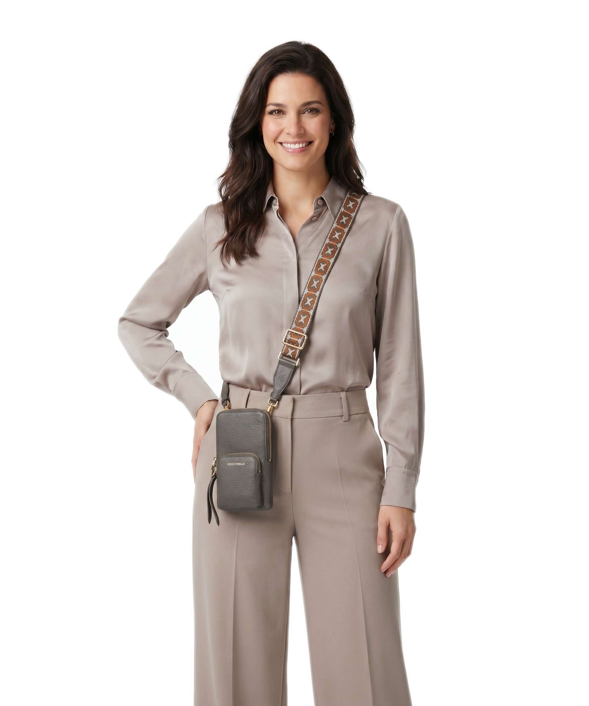 Coccinelle Pixie Phone bag fango