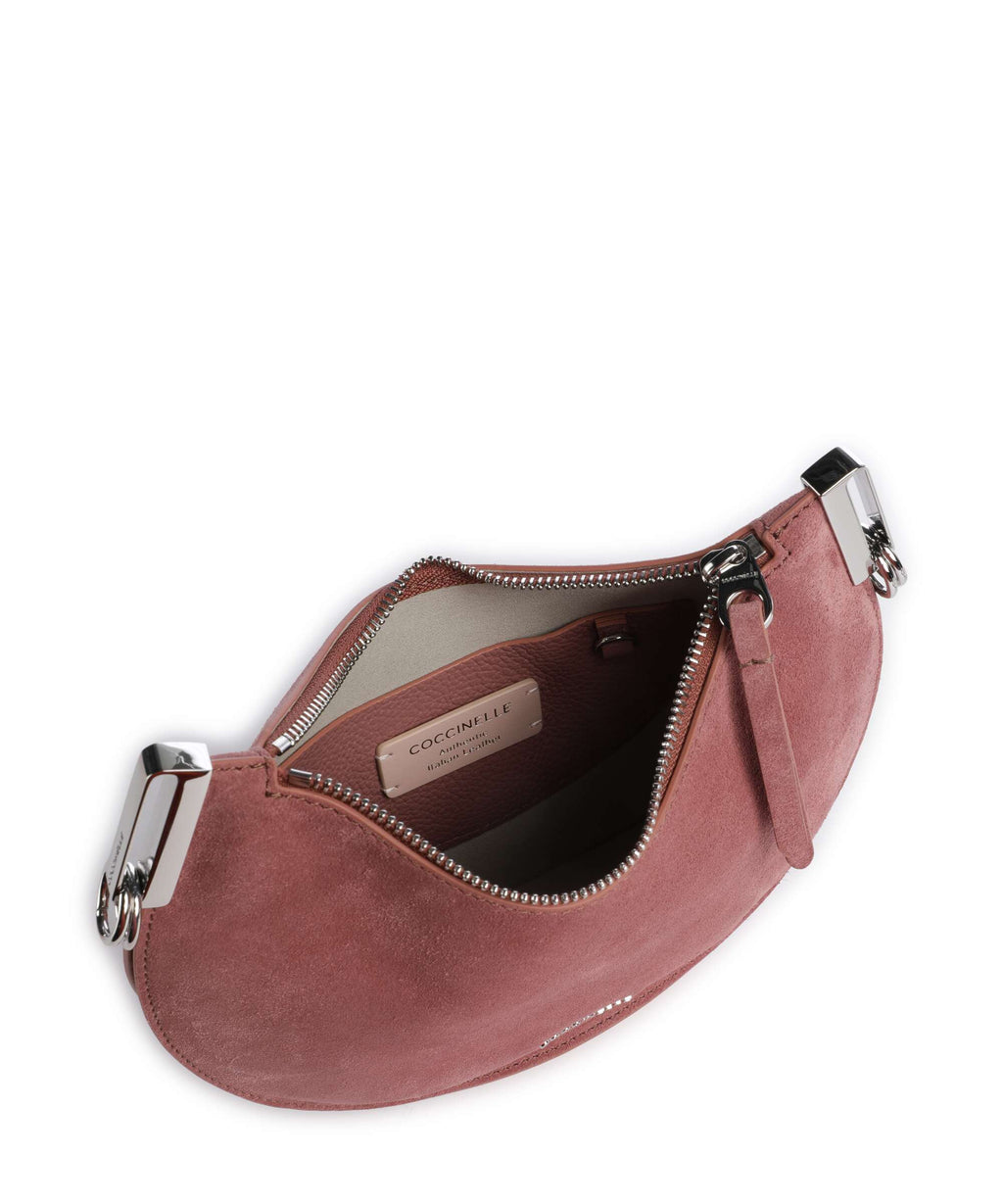 Coccinelle Sunup Suede Shoulder bag winter rose