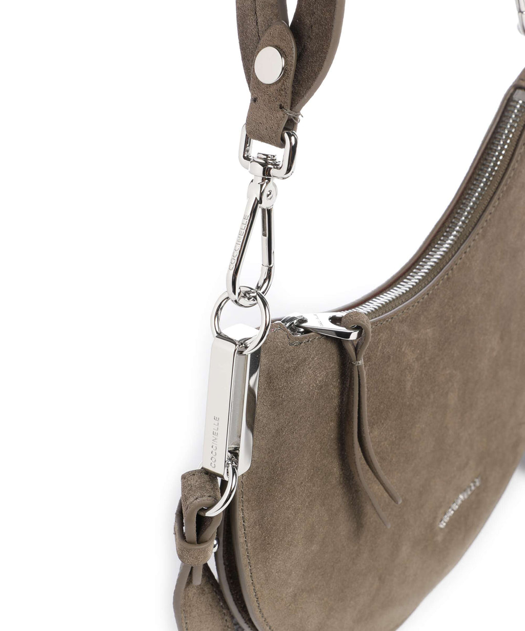 Coccinelle Sunup Suede Shoulder bag fango