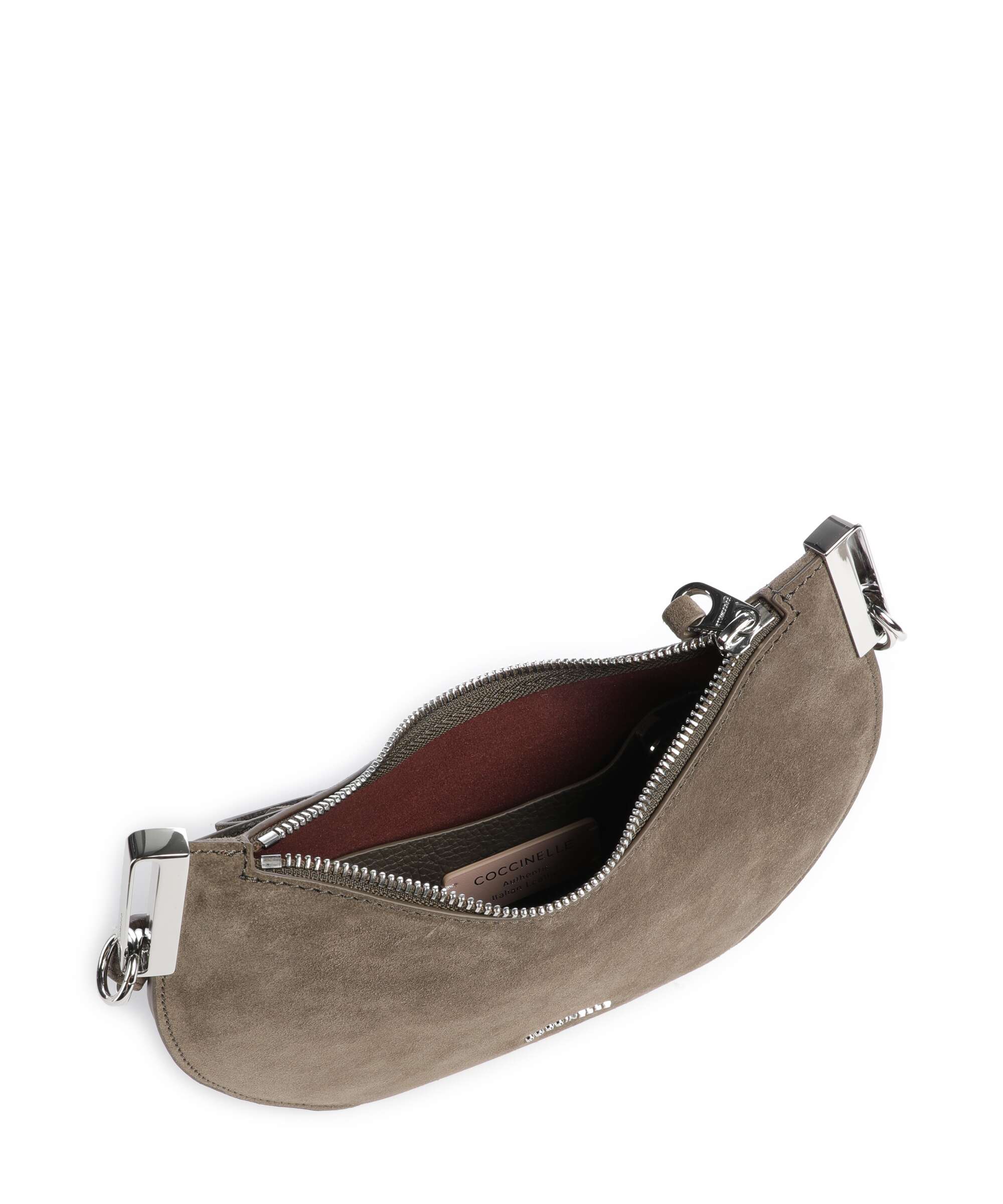 Coccinelle Sunup Suede Shoulder bag fango