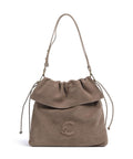 Coccinelle Lidia Suede Hobo bag warm taupe