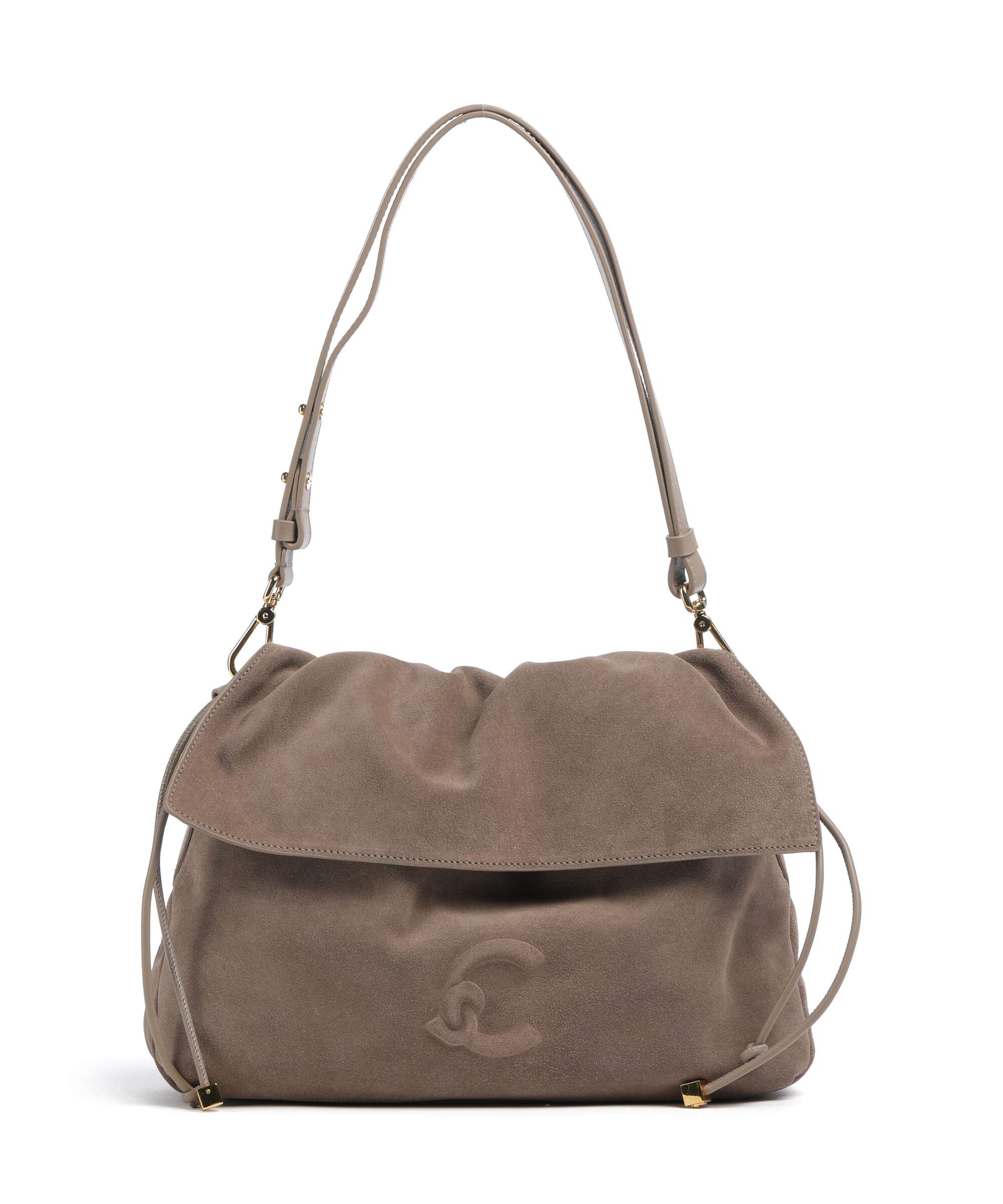 Coccinelle Lidia Suede Hobo bag warm taupe