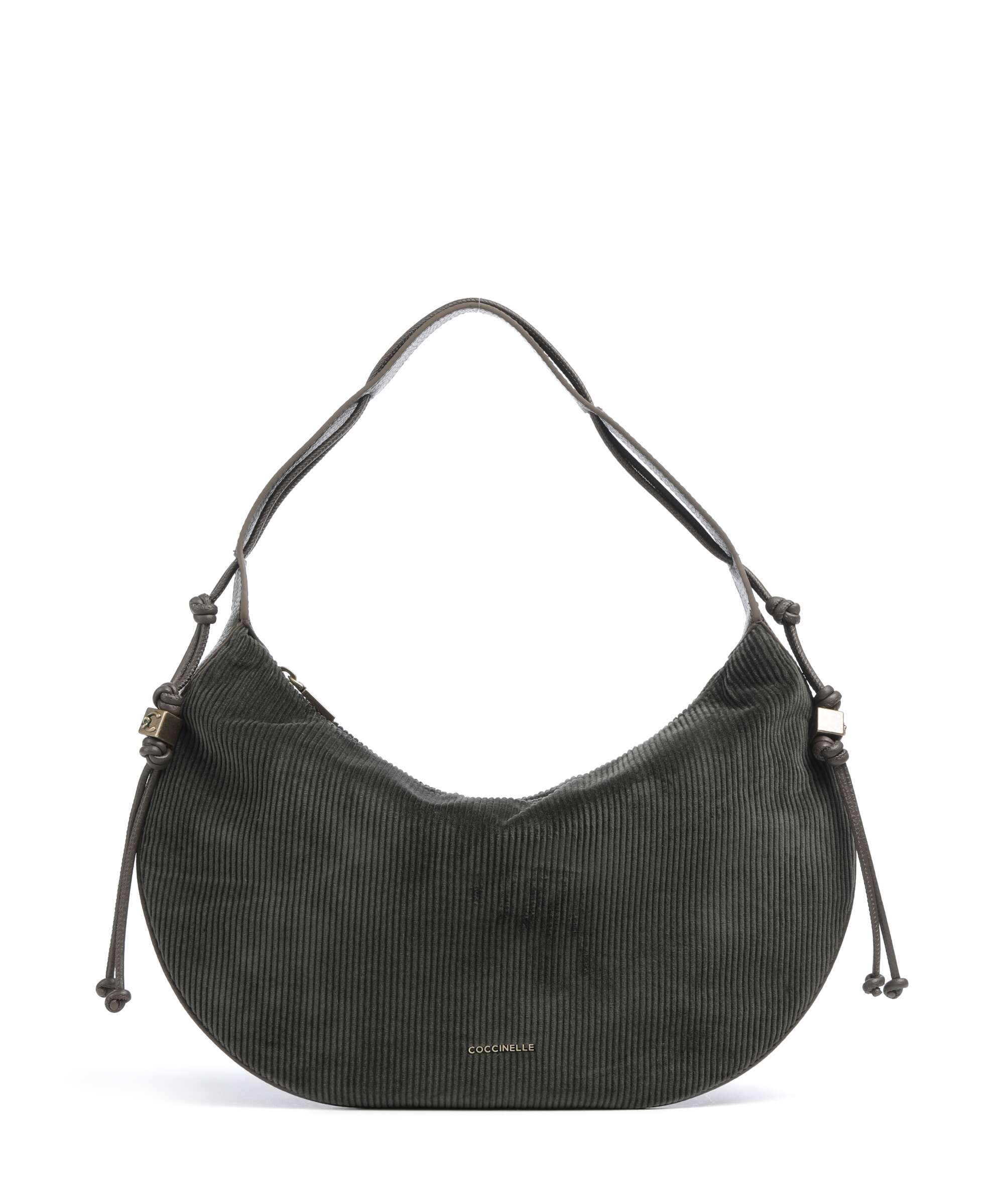 Coccinelle Thess Corduroy Hobo bag fango