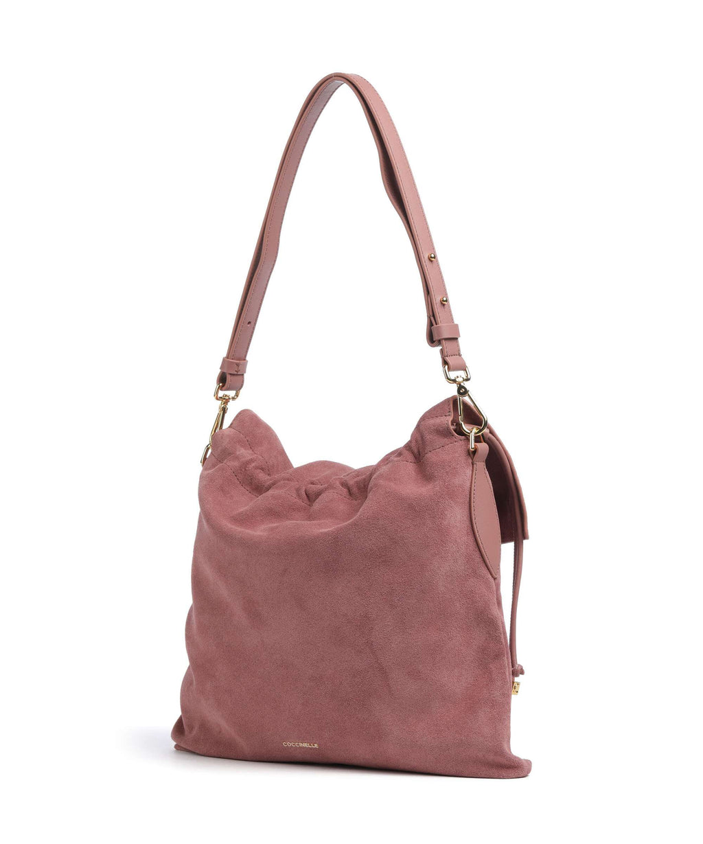 Coccinelle Lidia Suede Hobo bag winter rose