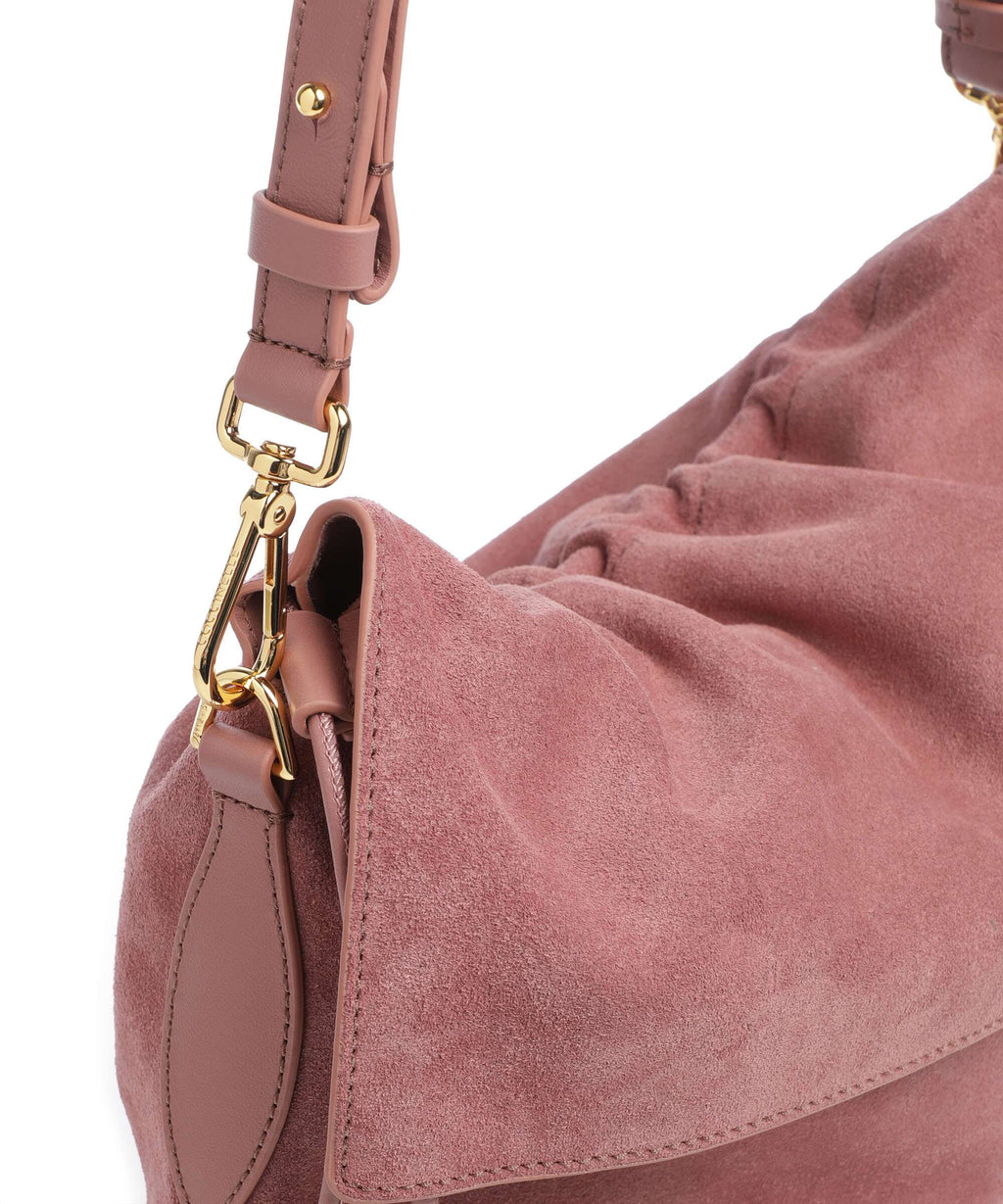 Coccinelle Lidia Suede Hobo bag winter rose