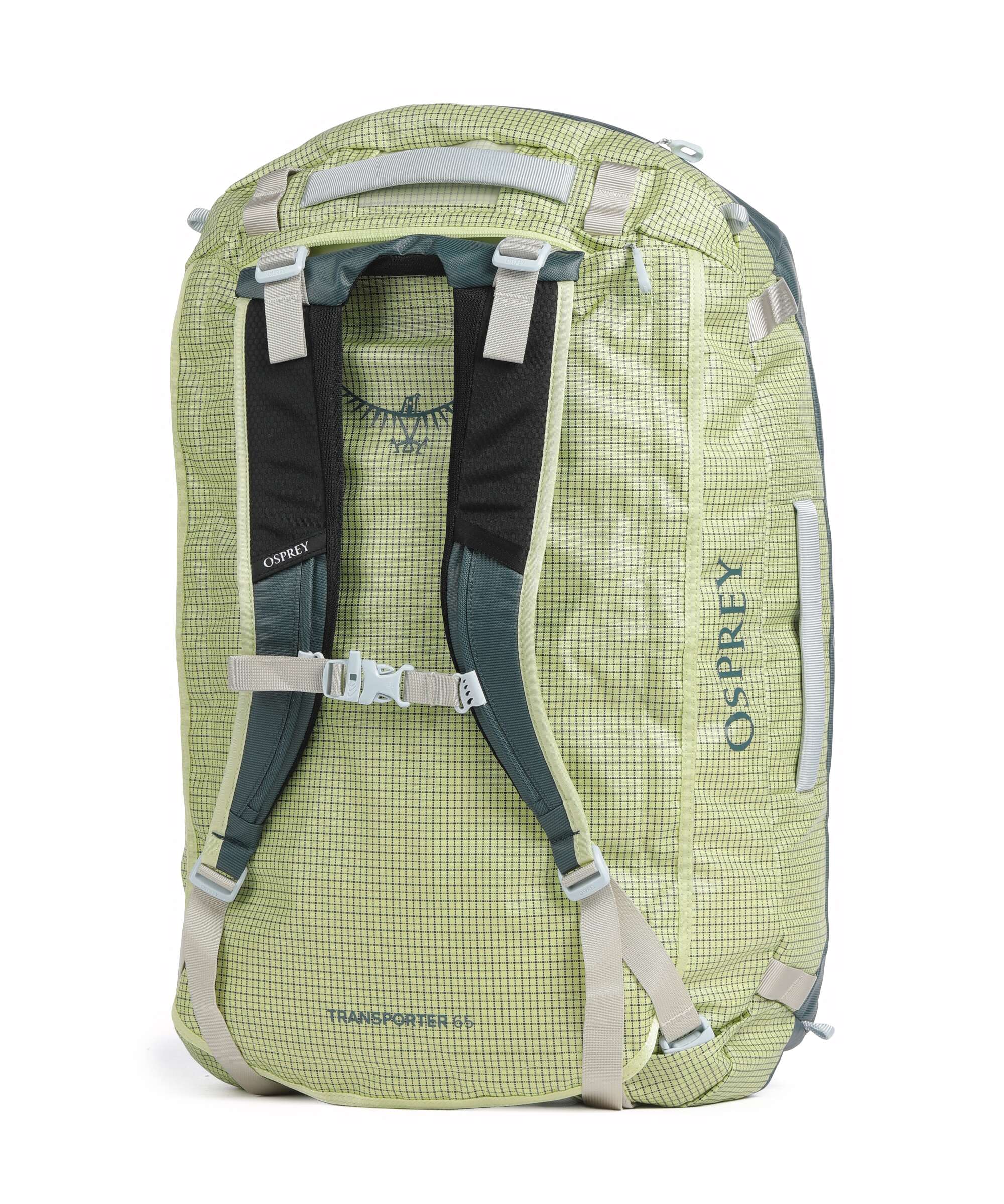 Osprey Transporter 65 Travel backpack glow dew/torrent blue