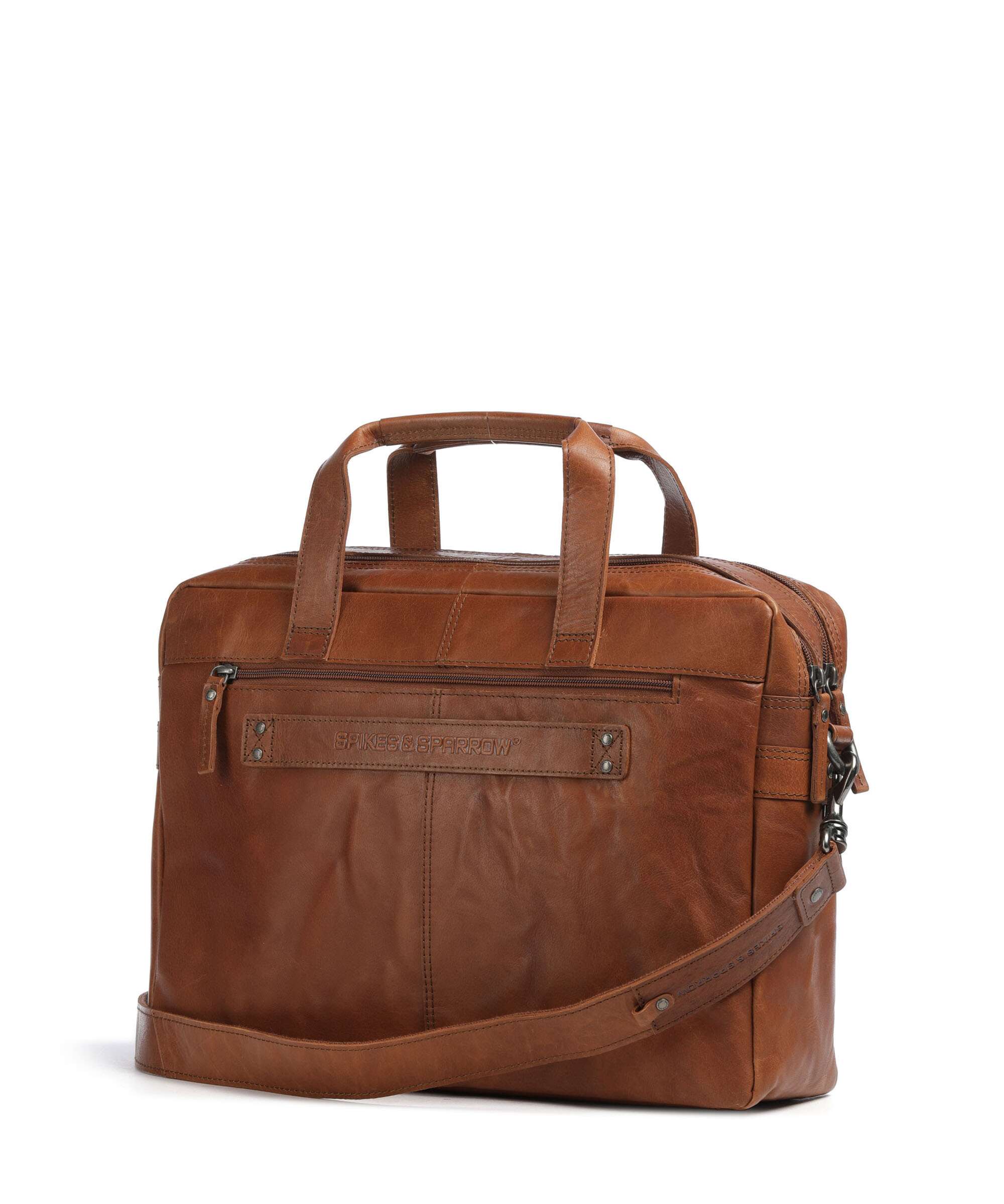 Spikes & Sparrow Bronco Colorado Briefcase brandy