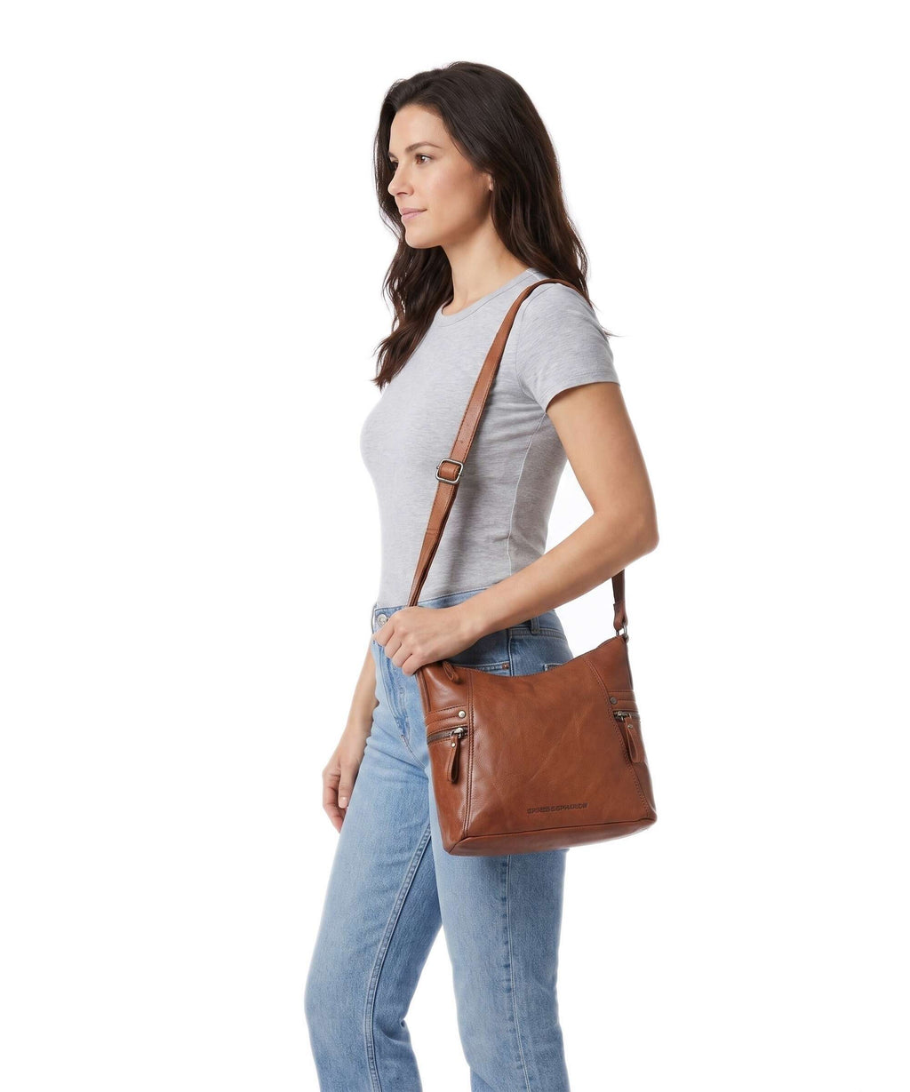 Spikes & Sparrow Bronco Crossbody bag brandy