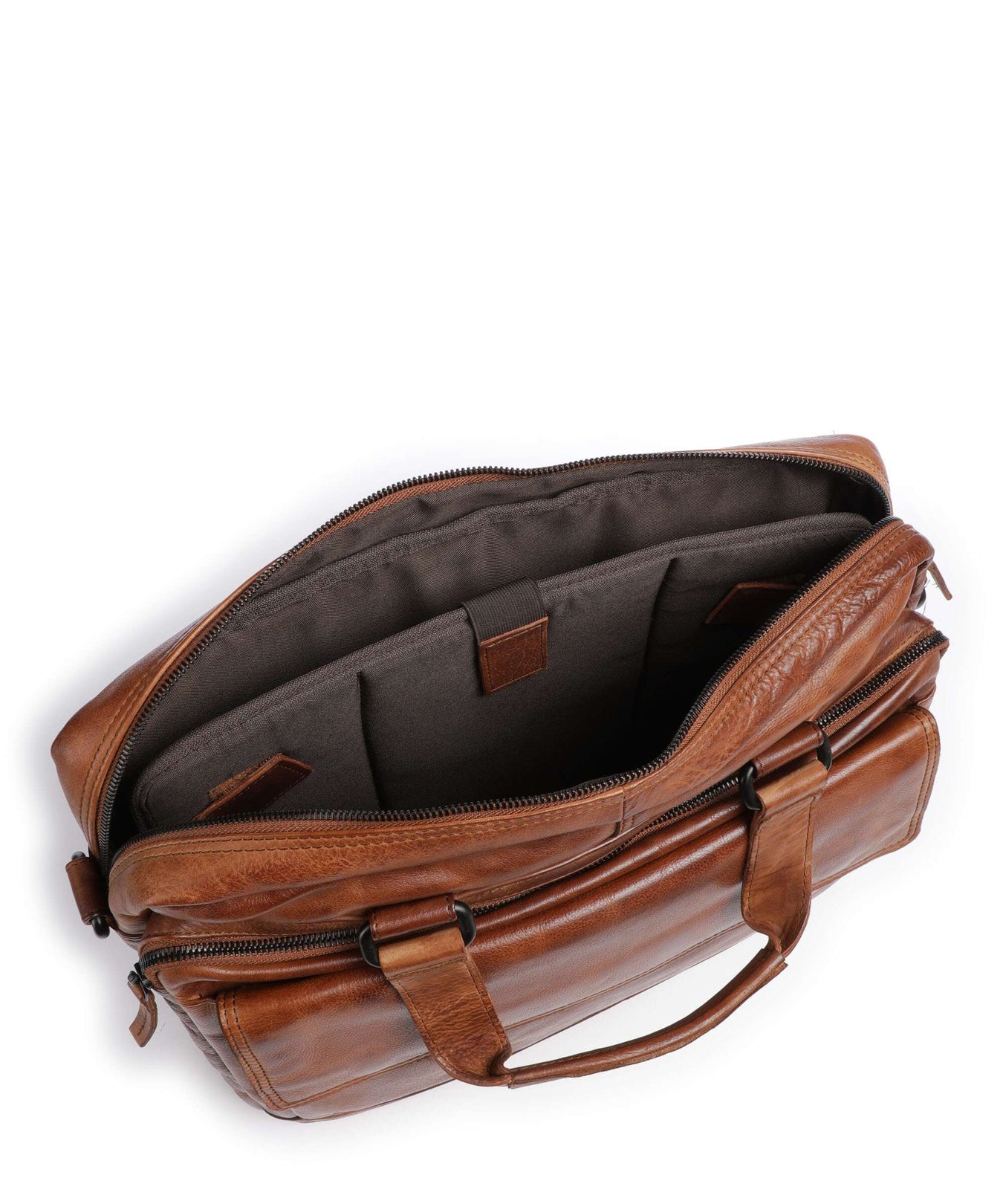 Spikes & Sparrow Apache Briefcase brandy