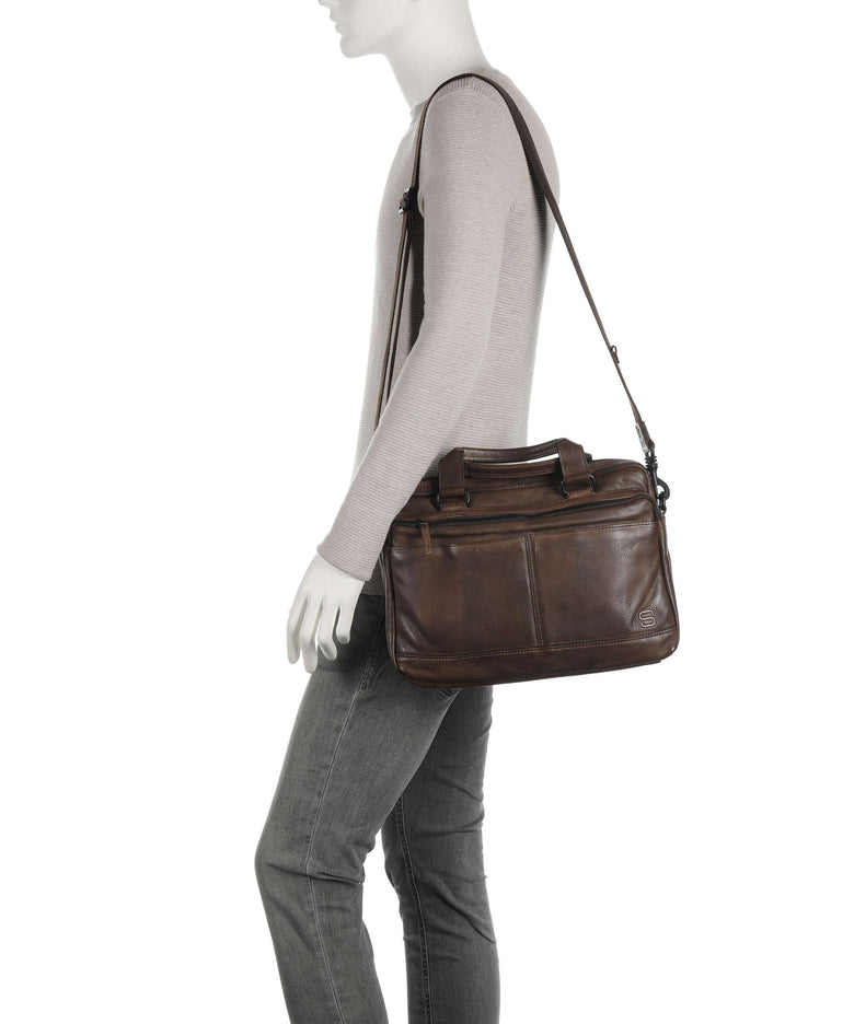 Spikes & Sparrow Apache Briefcase dunkelbraun