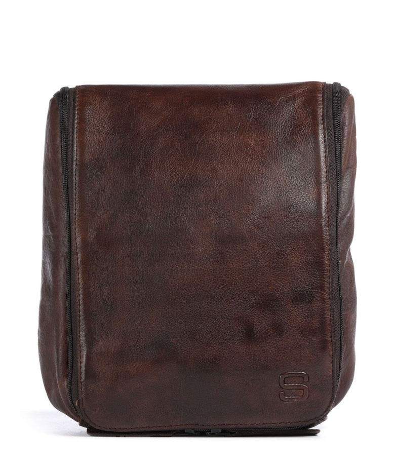 Spikes & Sparrow Apache Midian Toiletry bag dark brown