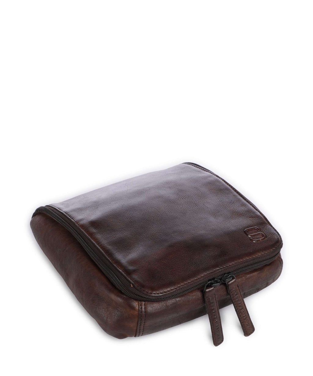Spikes & Sparrow Apache Midian Toiletry bag dark brown