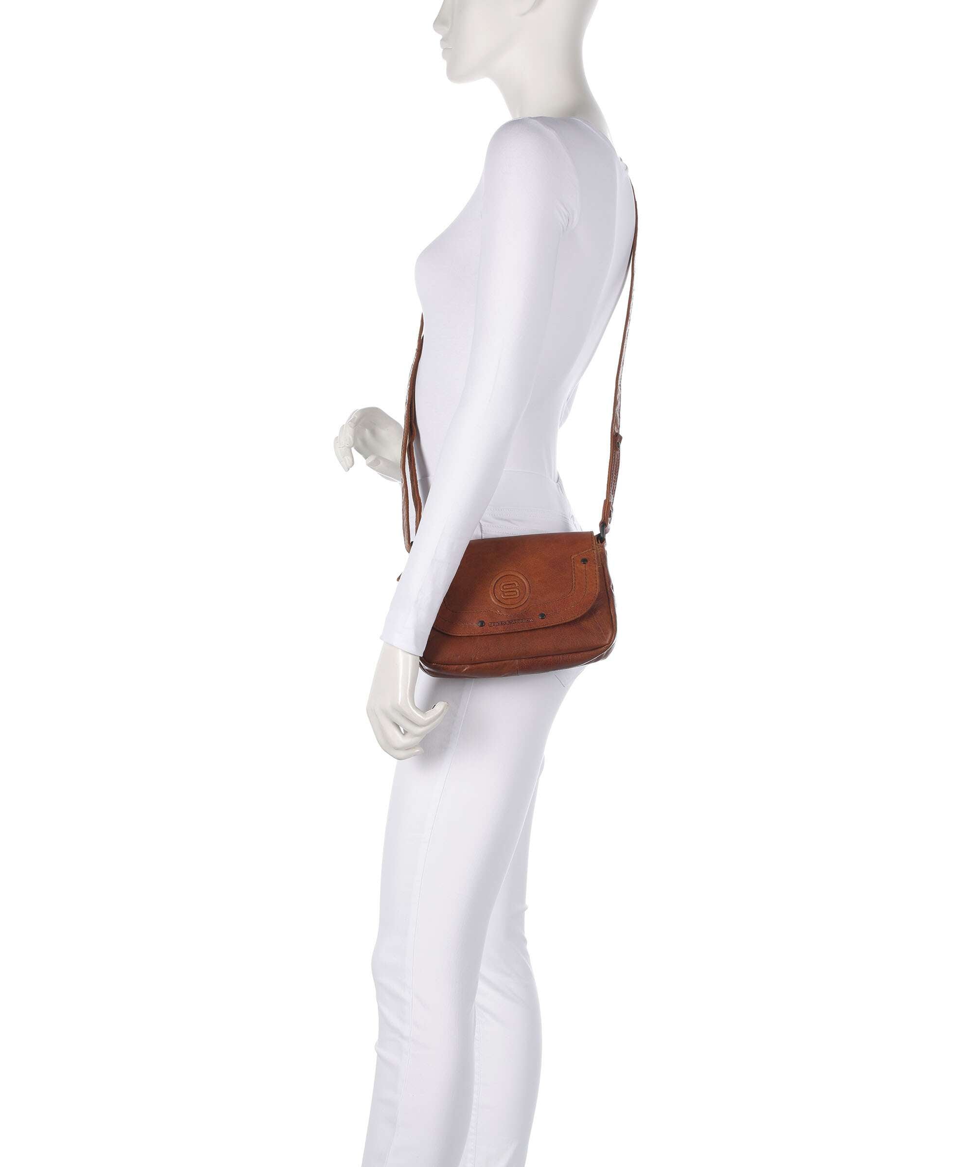 Spikes & Sparrow Bronco Linne Crossbody bag brandy