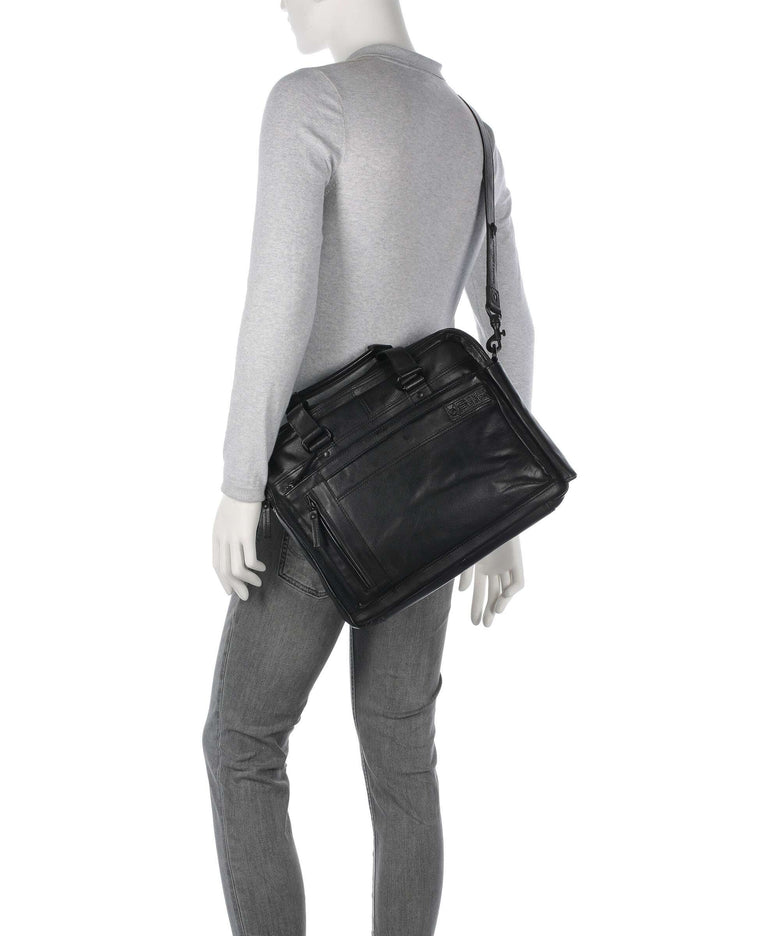 Spikes & Sparrow Apache Brutus Briefcase schwarz