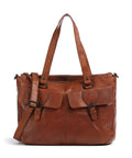 Spikes & Sparrow Bronco Fee Briefcase brandy