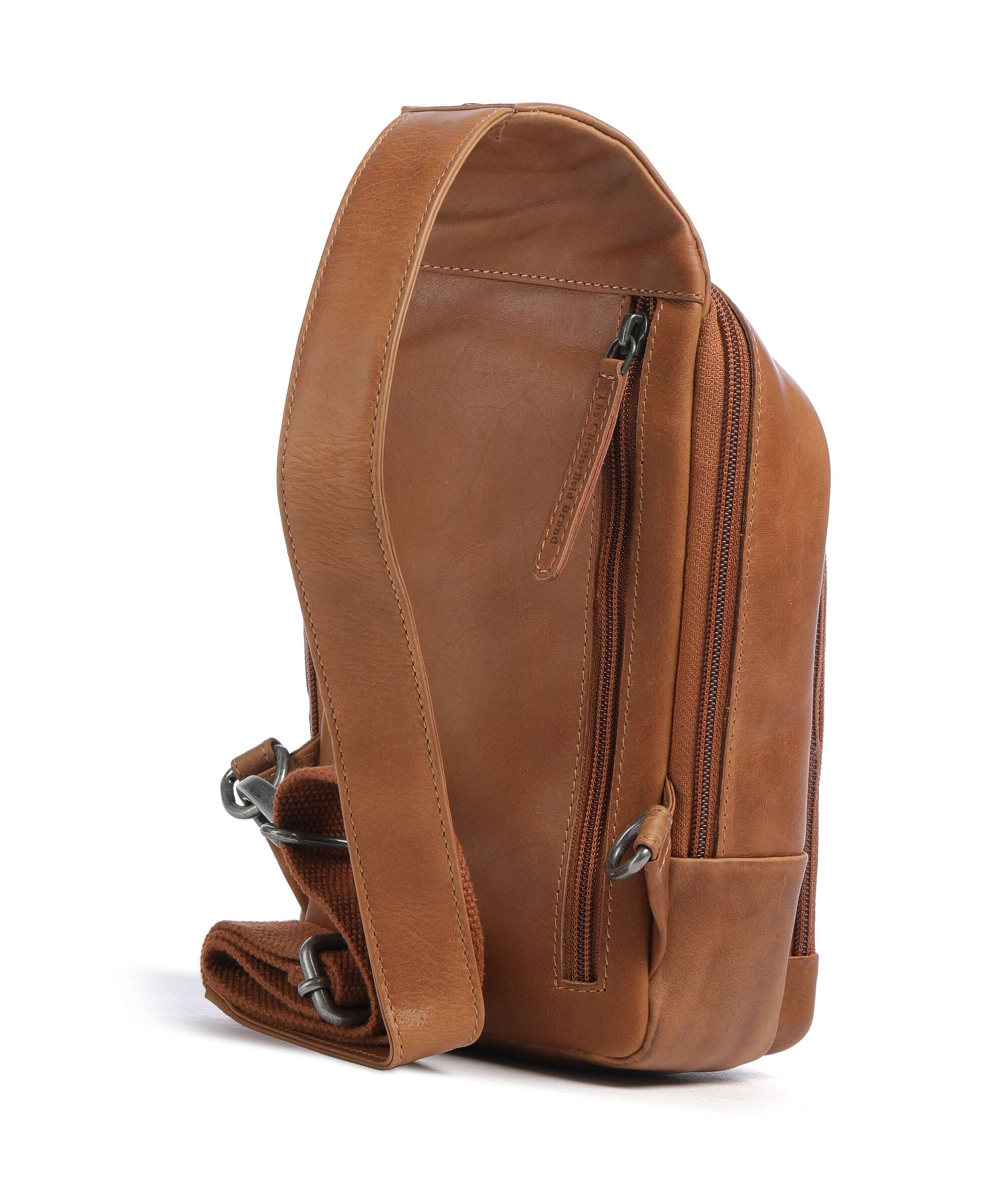 The Chesterfield Brand Wax Pull Up Cow Riga Sling bag cognac