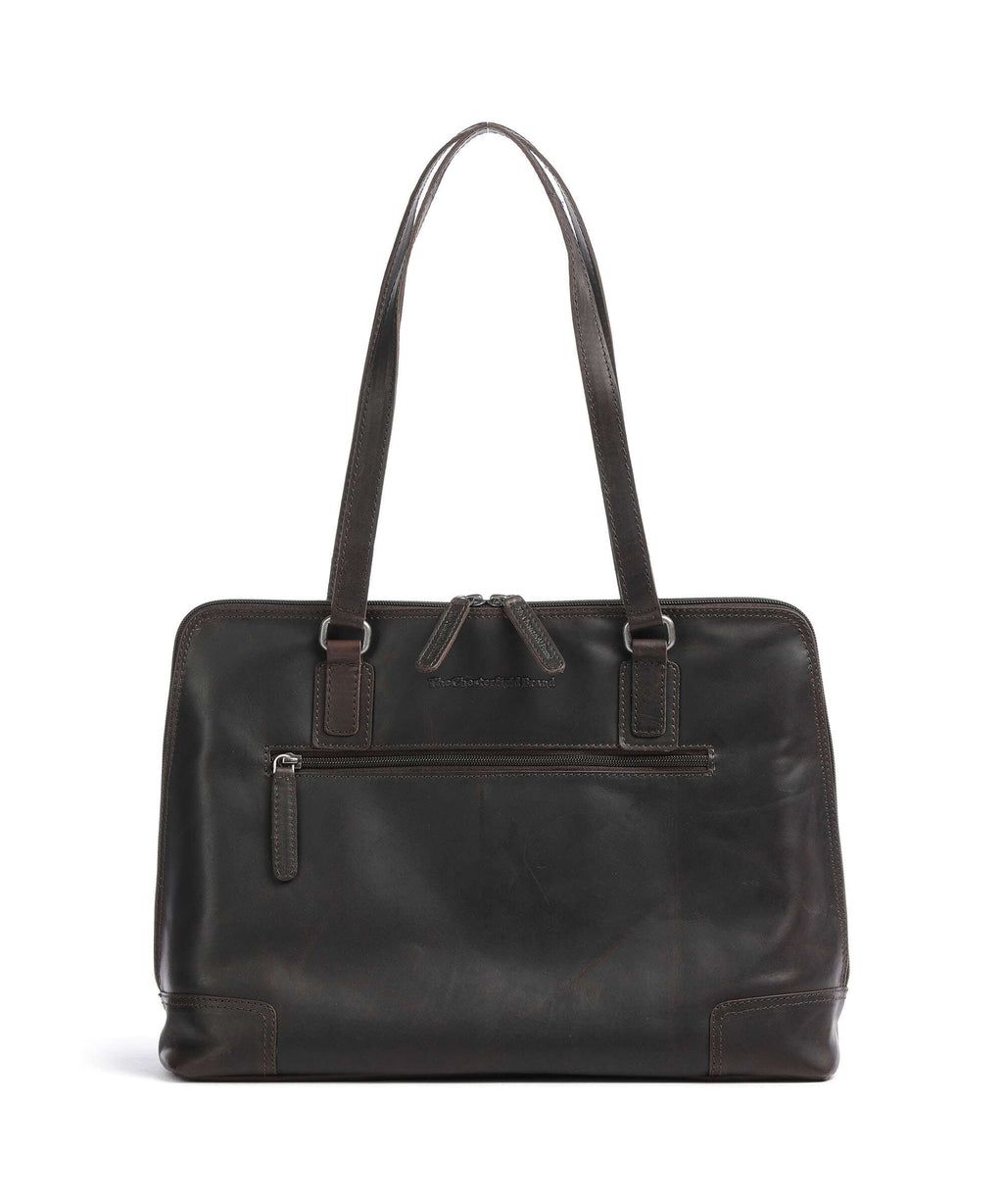 The Chesterfield Brand Wax Pull Up Cow Lugano Tote bag brown