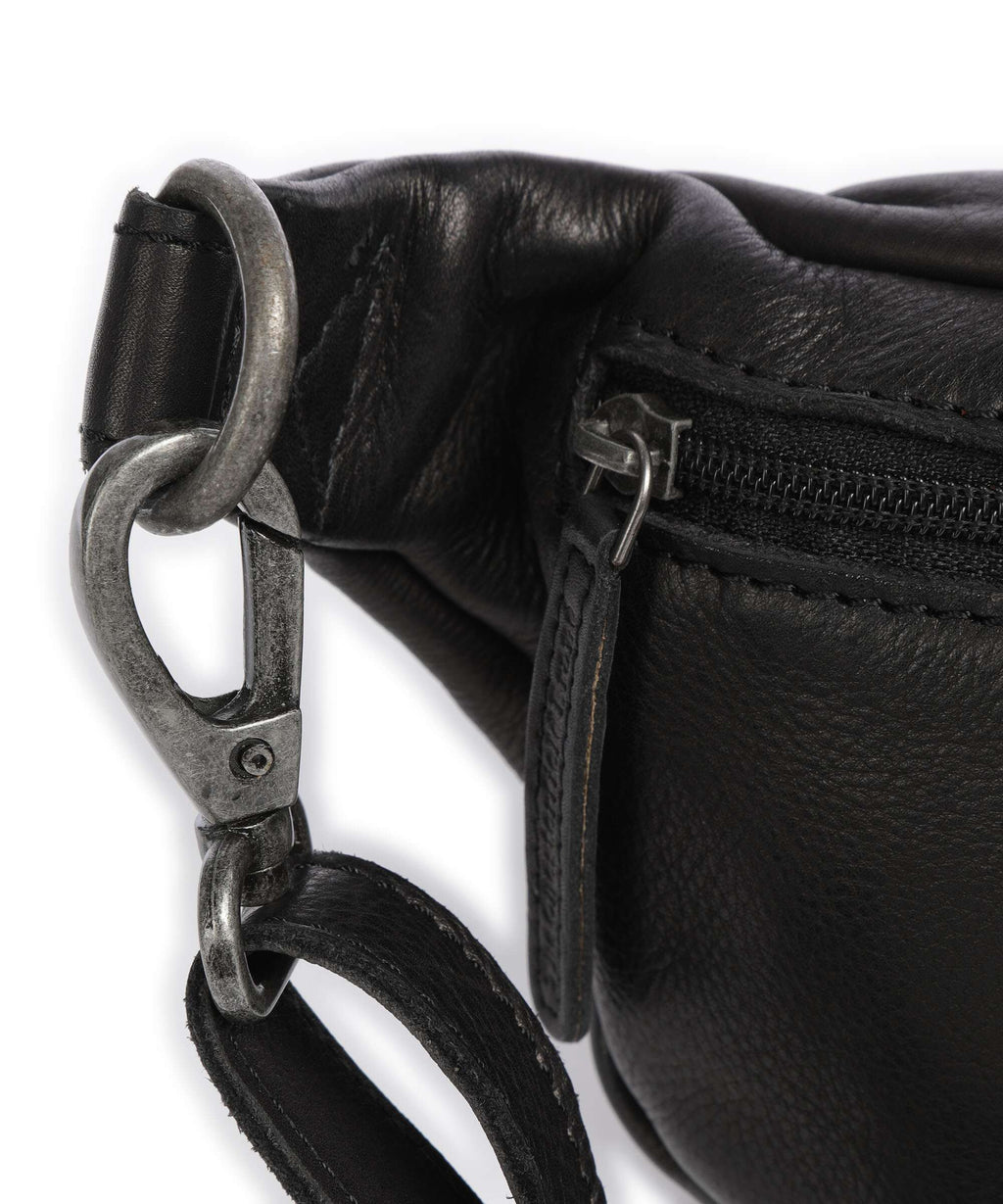 The Chesterfield Brand Washed Waxed Cow Severo Belt bag black