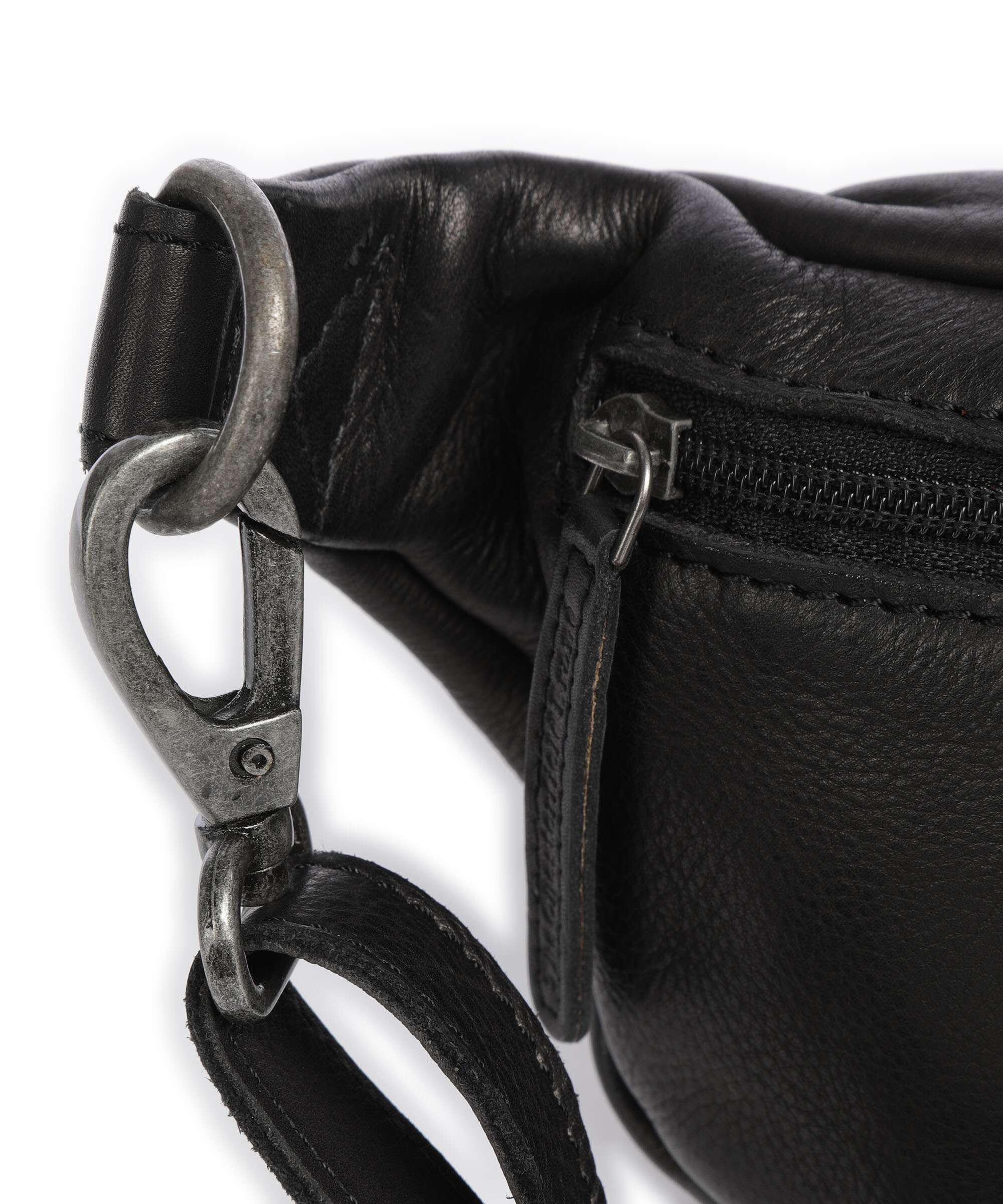 The Chesterfield Brand Washed Waxed Cow Severo Fanny pack black
