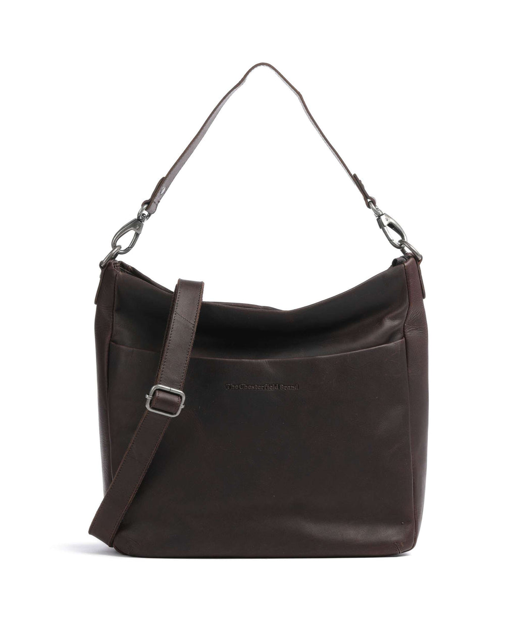 The Chesterfield Brand Cow Wax Pull Up Regina Hobo bag brown