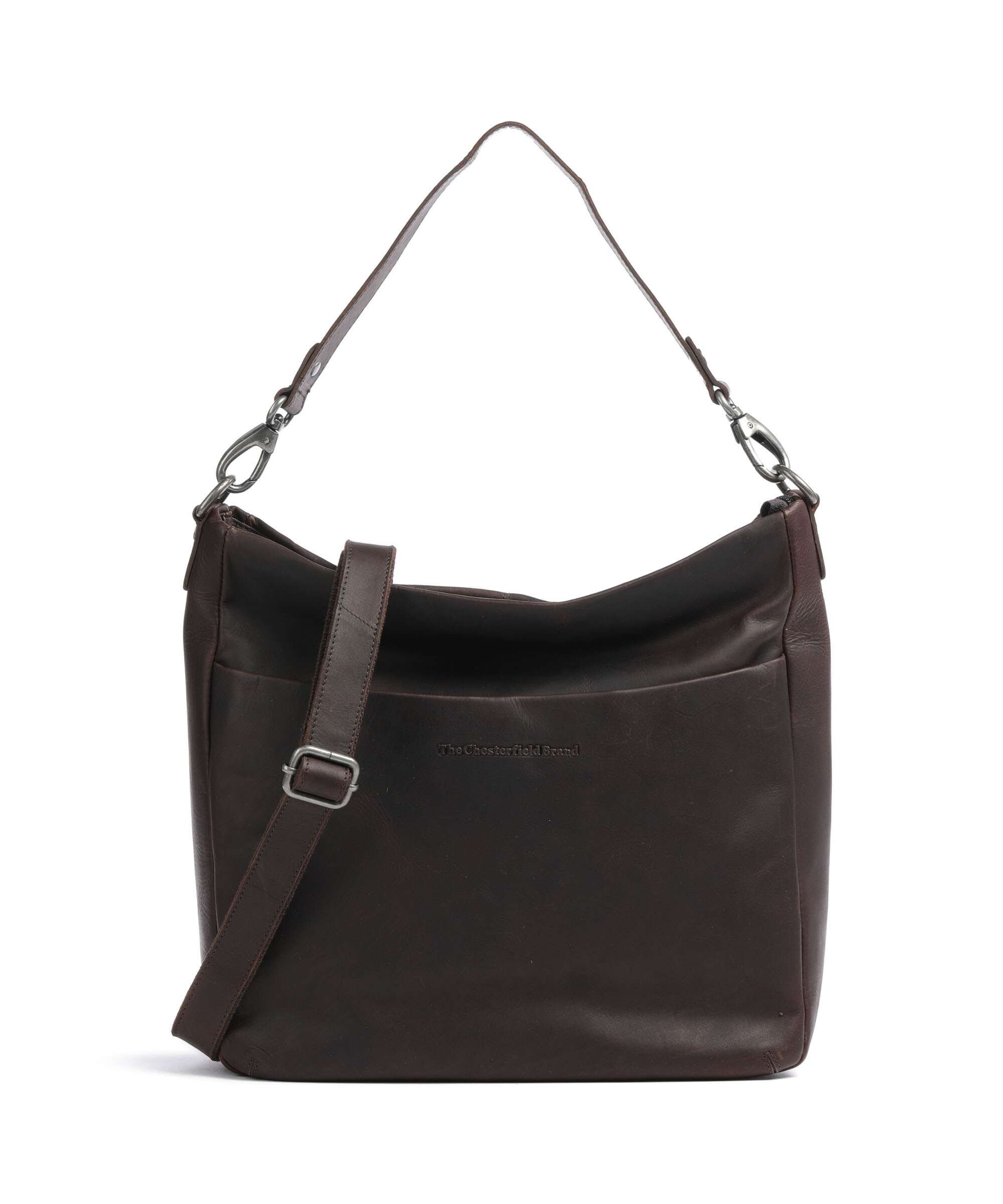 The Chesterfield Brand Cow Wax Pull Up Regina Hobo bag brown