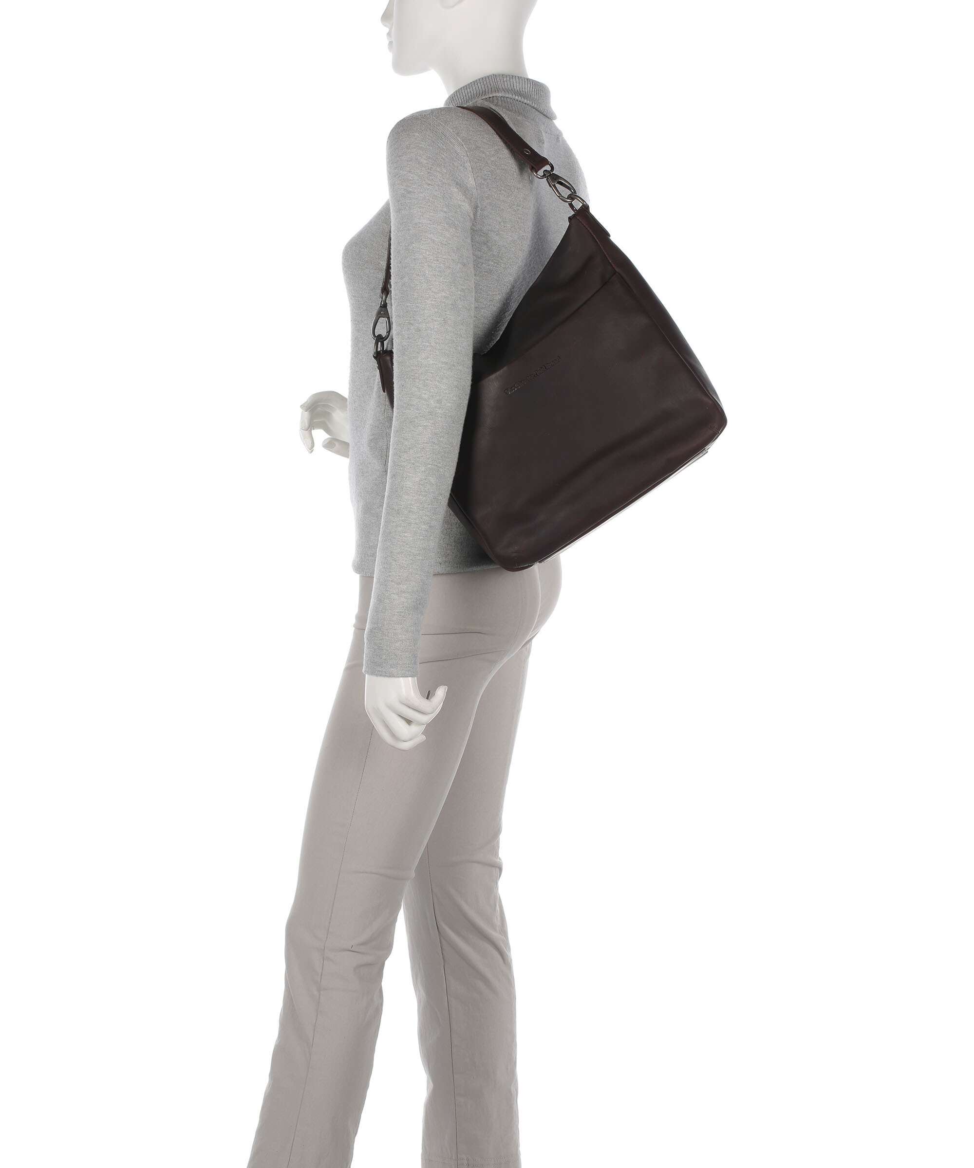 The Chesterfield Brand Cow Wax Pull Up Regina Hobo bag brown
