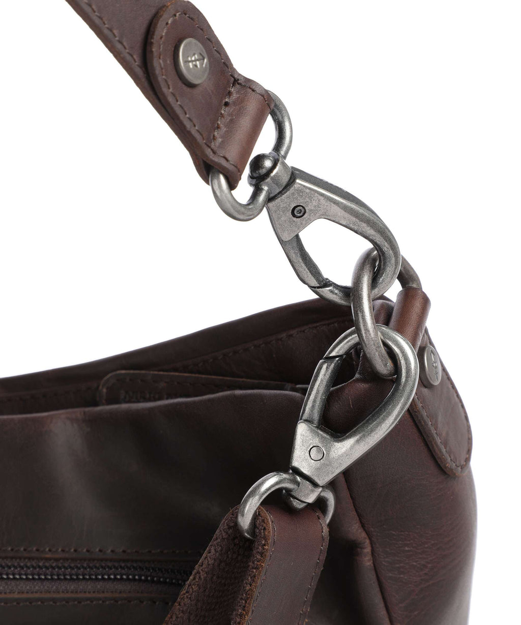 The Chesterfield Brand Cow Wax Pull Up Regina Hobo bag brown
