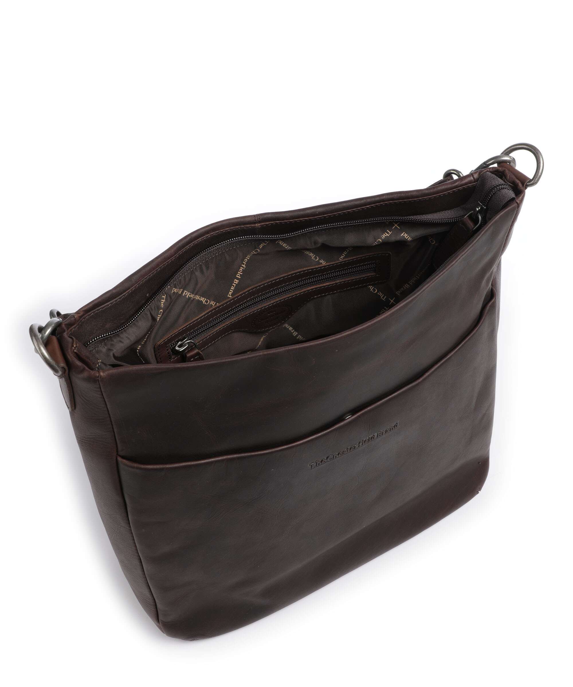 The Chesterfield Brand Cow Wax Pull Up Regina Hobo bag brown