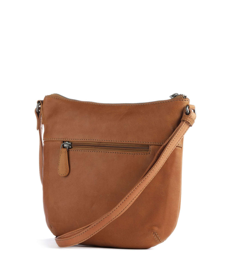 The Chesterfield Brand Cow Wax Pull Up Redding Crossbody bag cognac