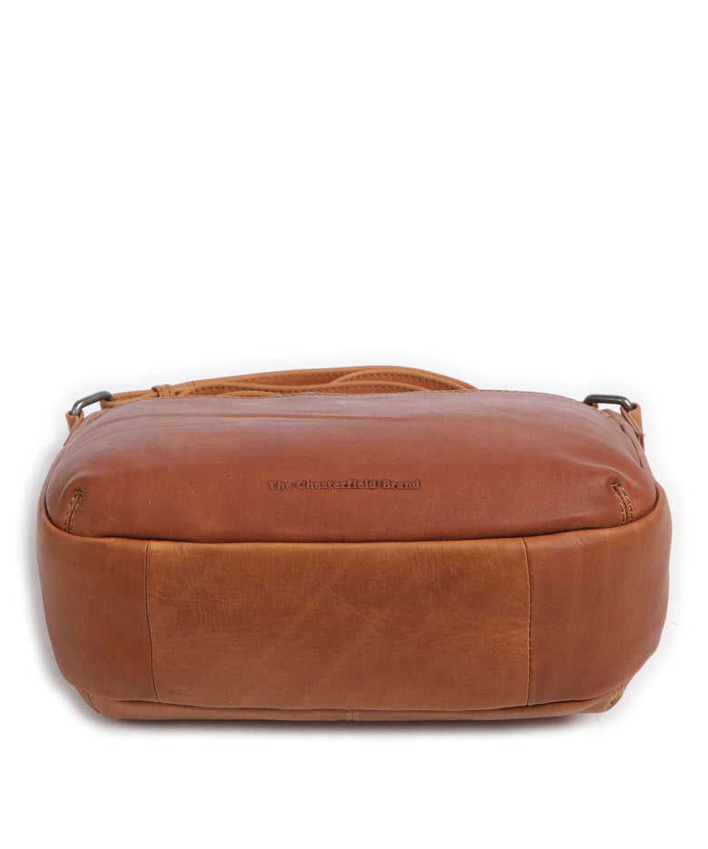 The Chesterfield Brand Cow Wax Pull Up Henderson Crossbody bag cognac