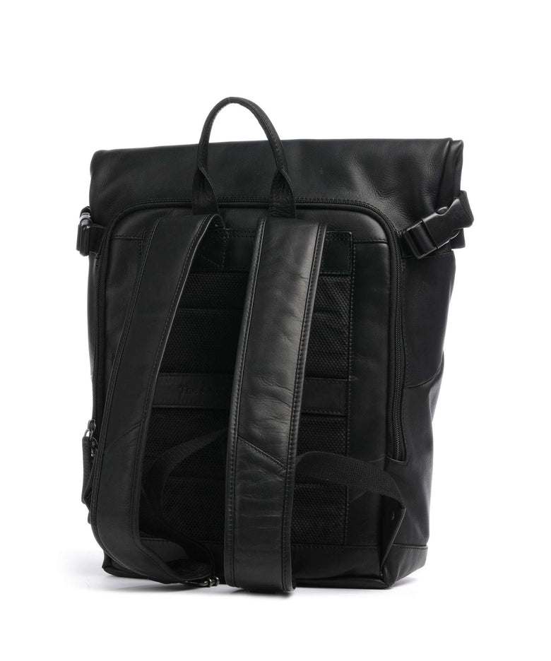 The Chesterfield Brand Cow Wax Pull Up Mazara Backpack black