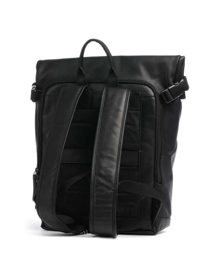 The Chesterfield Brand Cow Wax Pull Up Mazara Backpack black