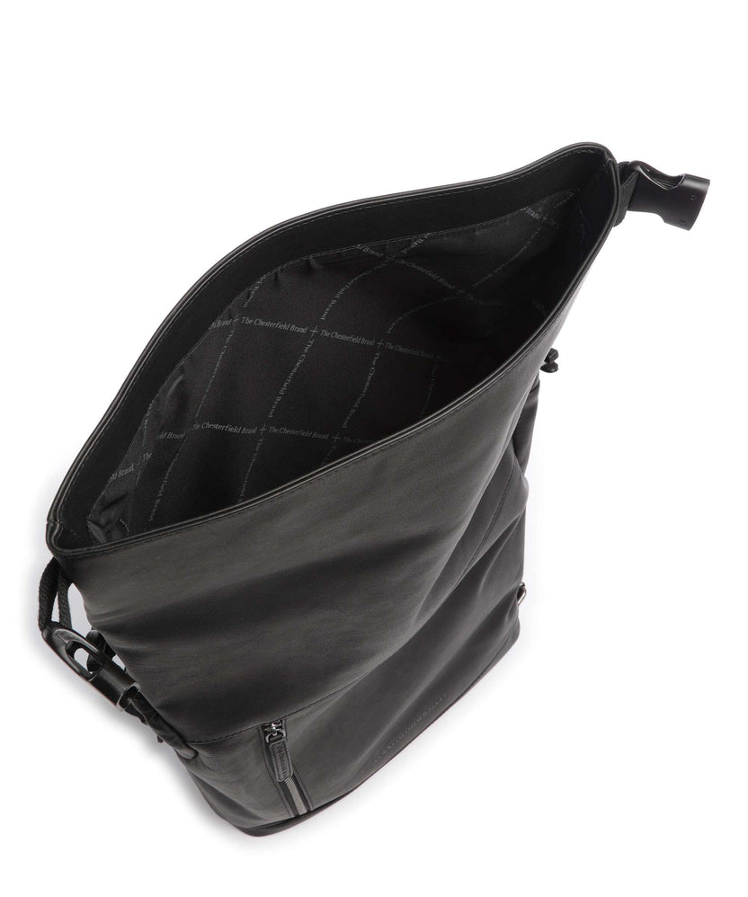 The Chesterfield Brand Cow Wax Pull Up Mazara Backpack black