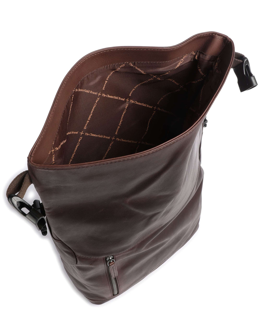 The Chesterfield Brand Cow Wax Pull Up Mazara Backpack brown