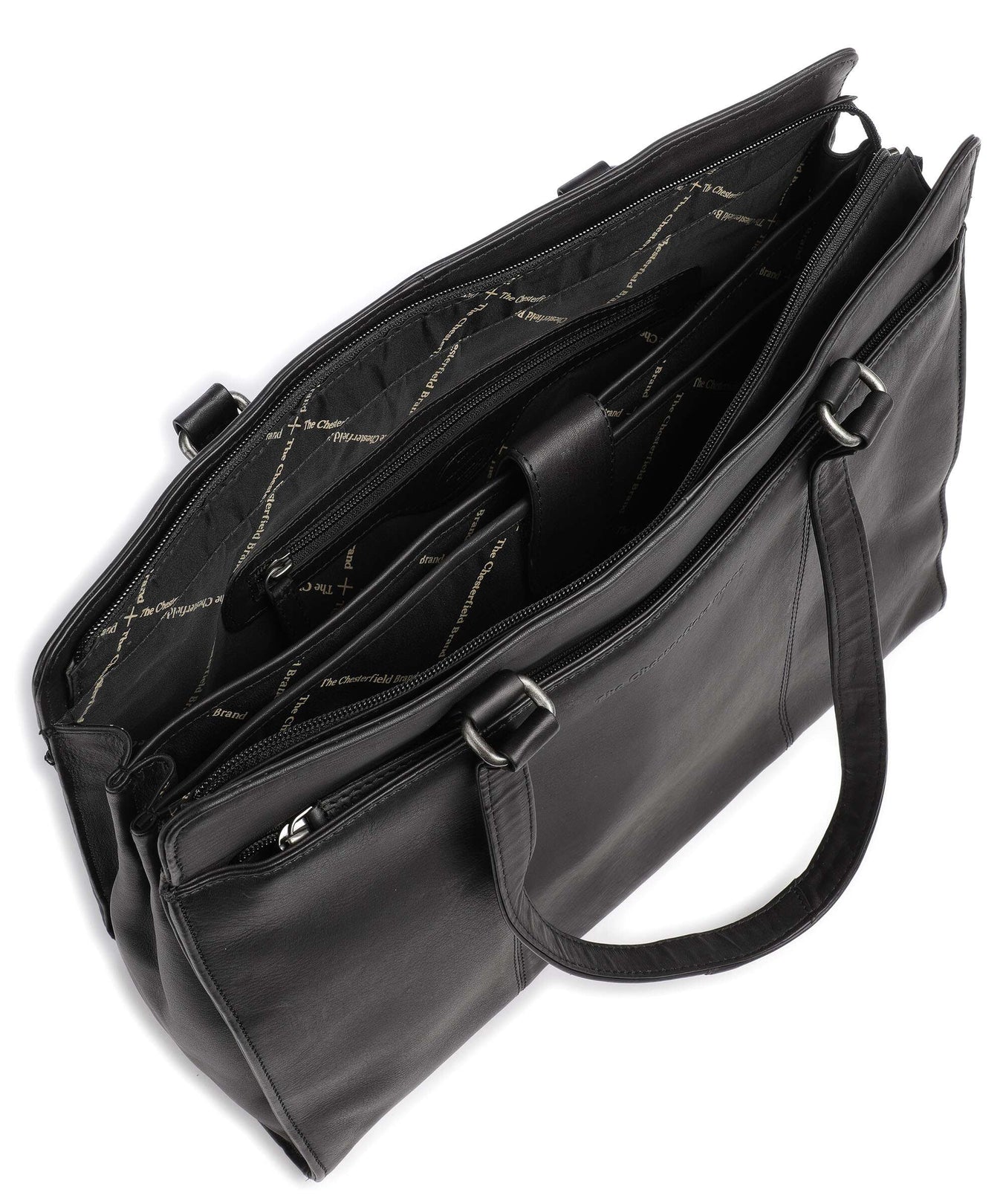 The Chesterfield Brand Cow Wax Pull Up Fidenza Tote bag black